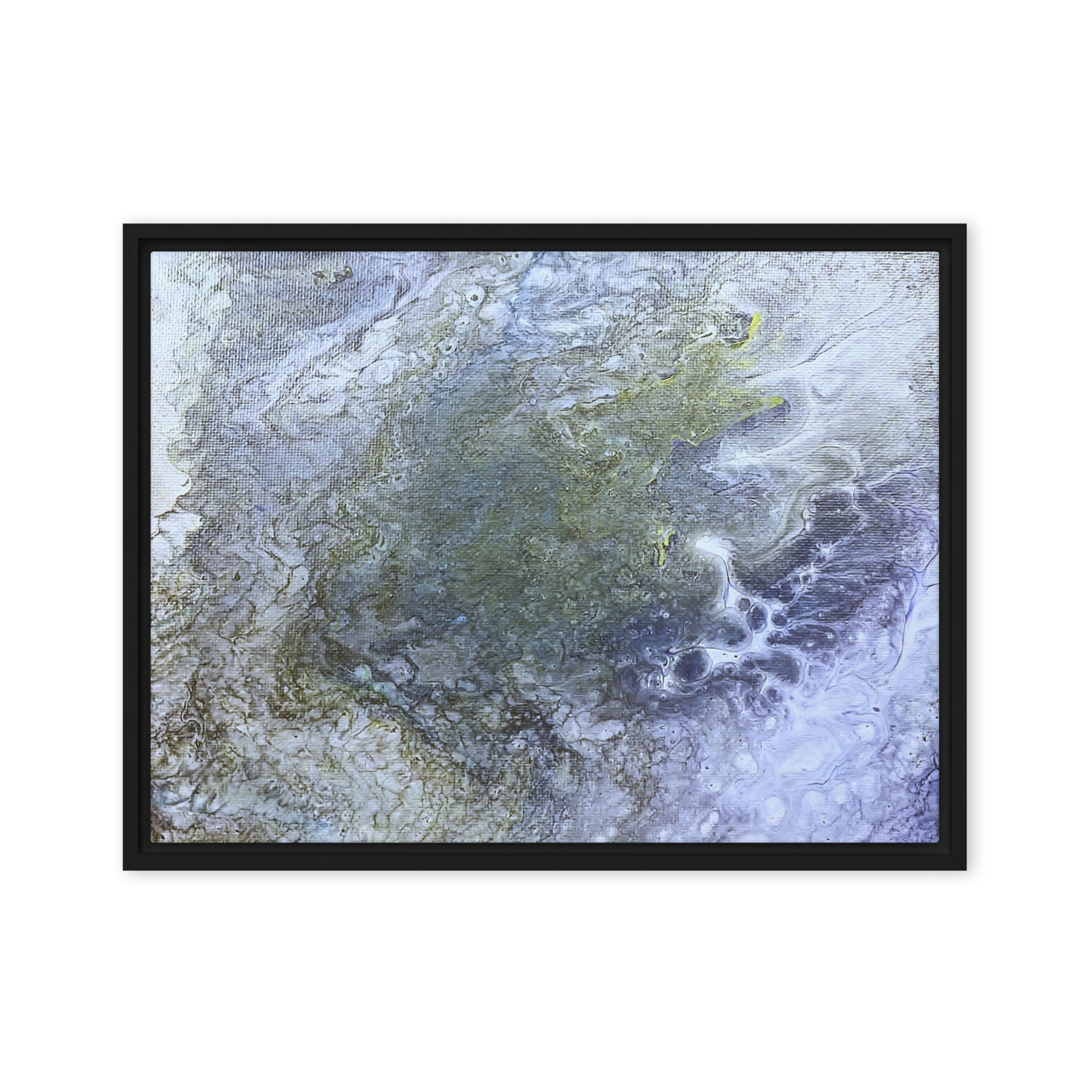 Shallows framed canvas studio series wall display image in white frame, 16 x 20 inch universal size