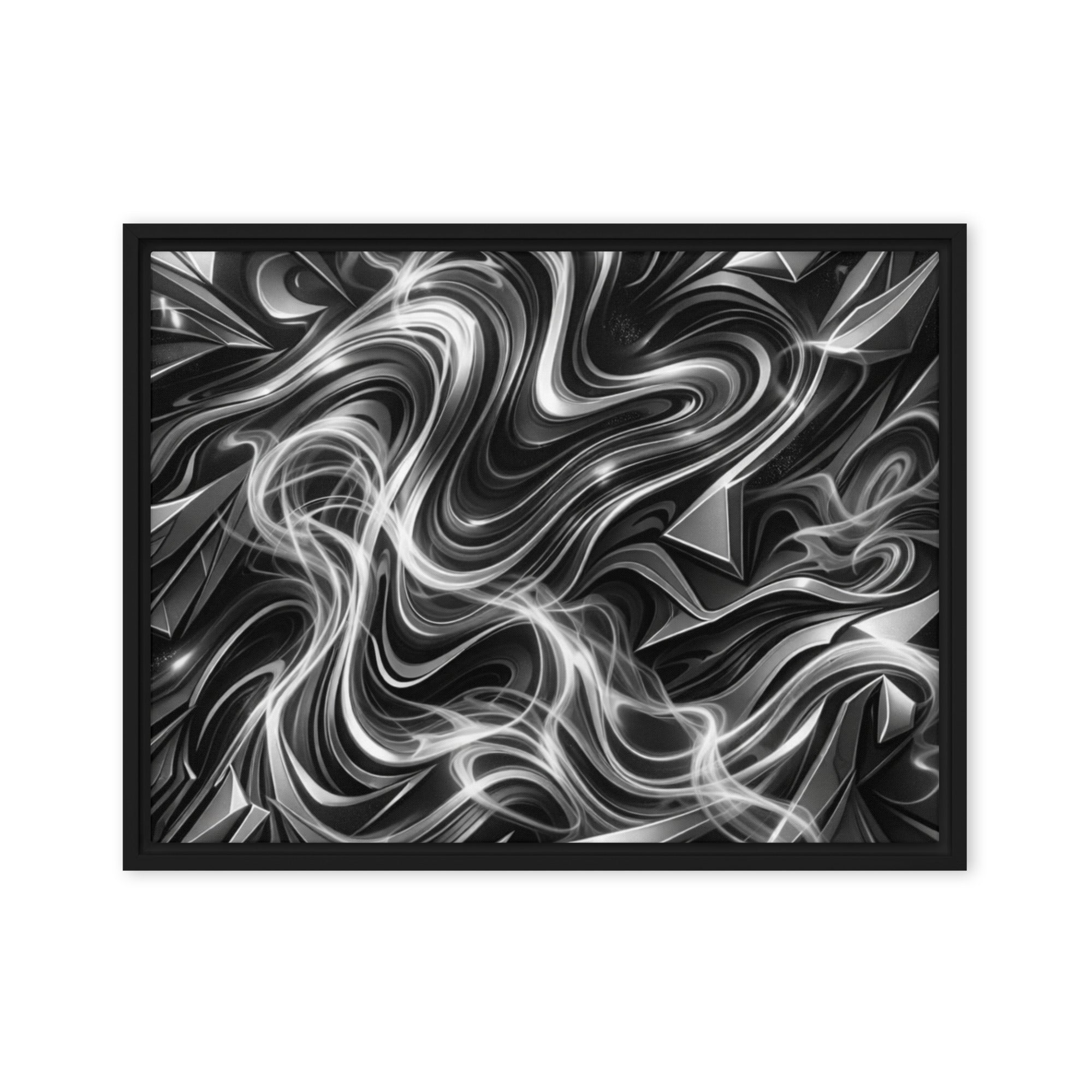 Edge framed canvas print product mockup in white frame, 18 x 24 inch large size
