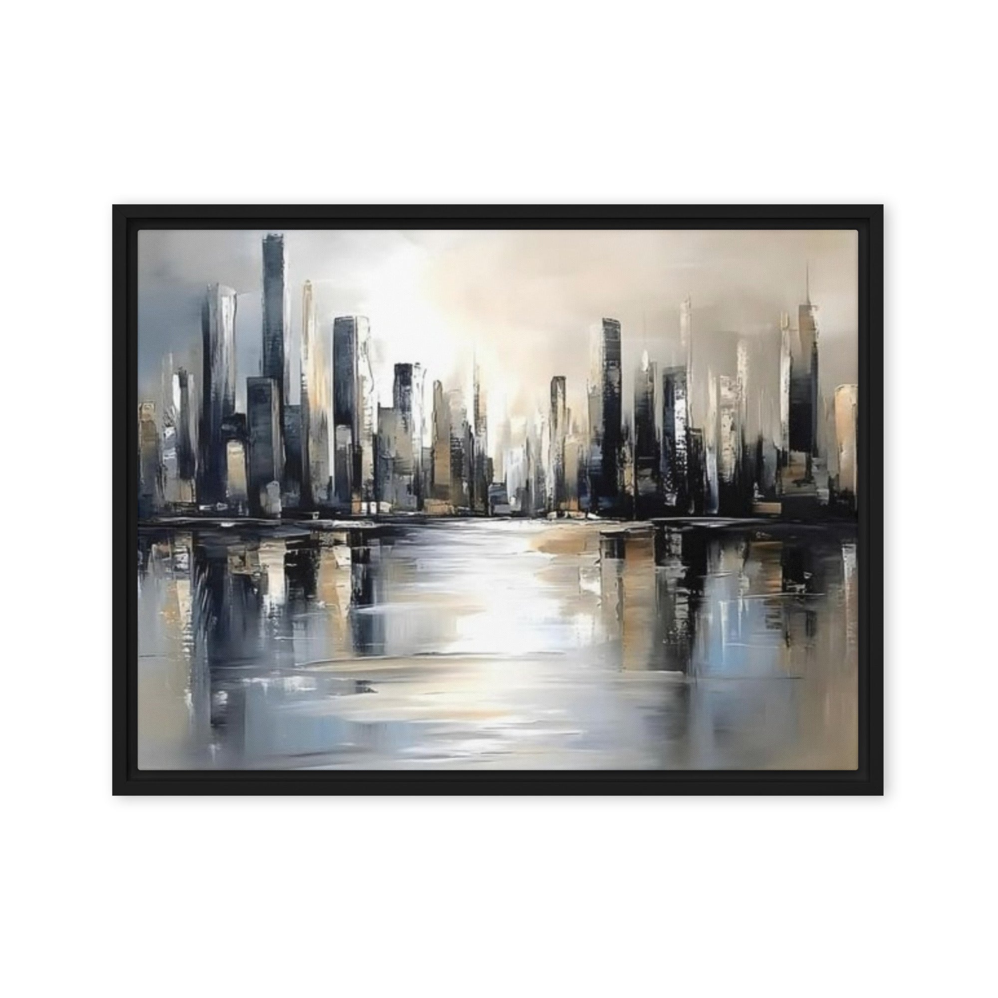 Sharps framed canvas print wall display image in white frame, 16 x 20 inch universal size