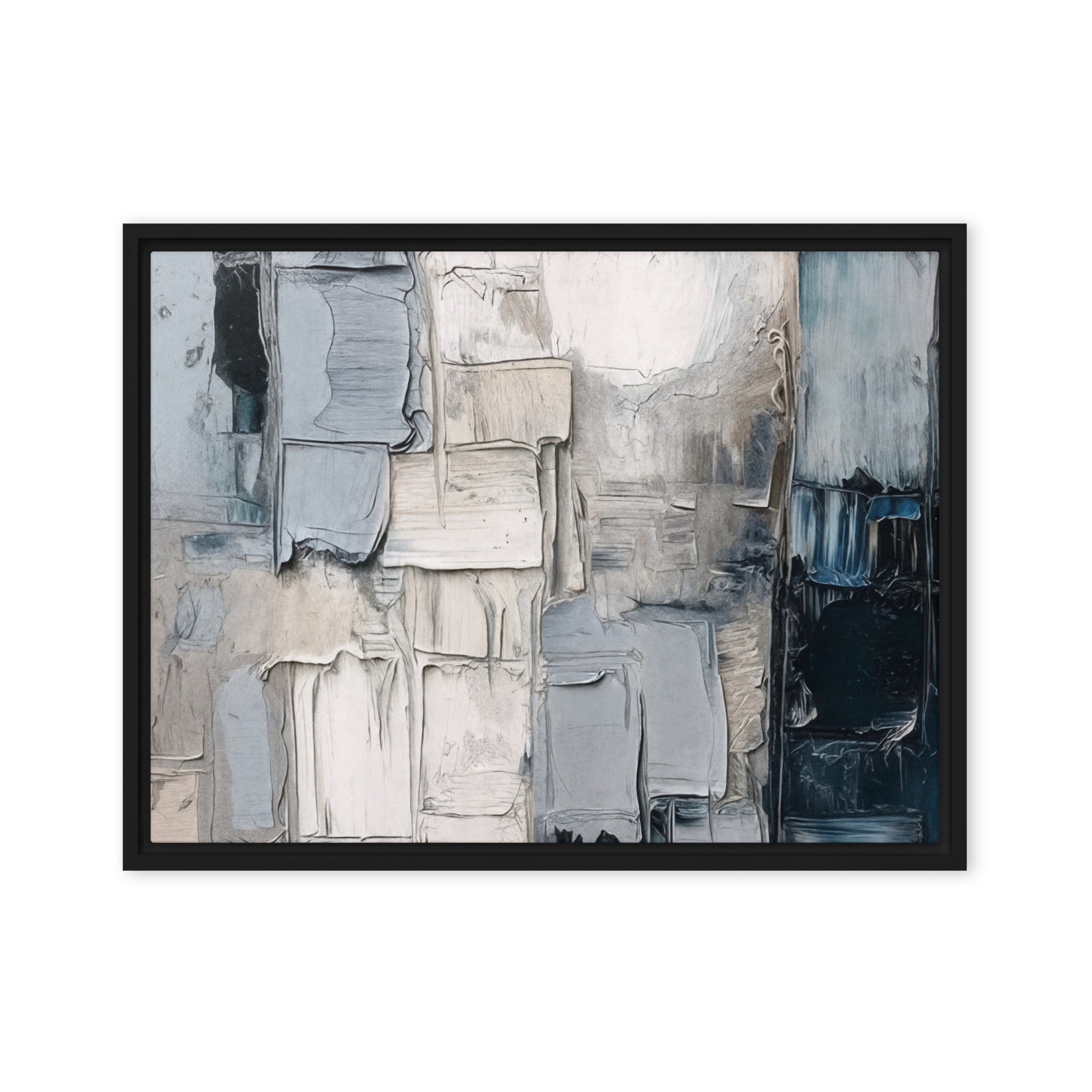 Haze framed canvas print wall display image in white frame, 16 x 20 inch universal size