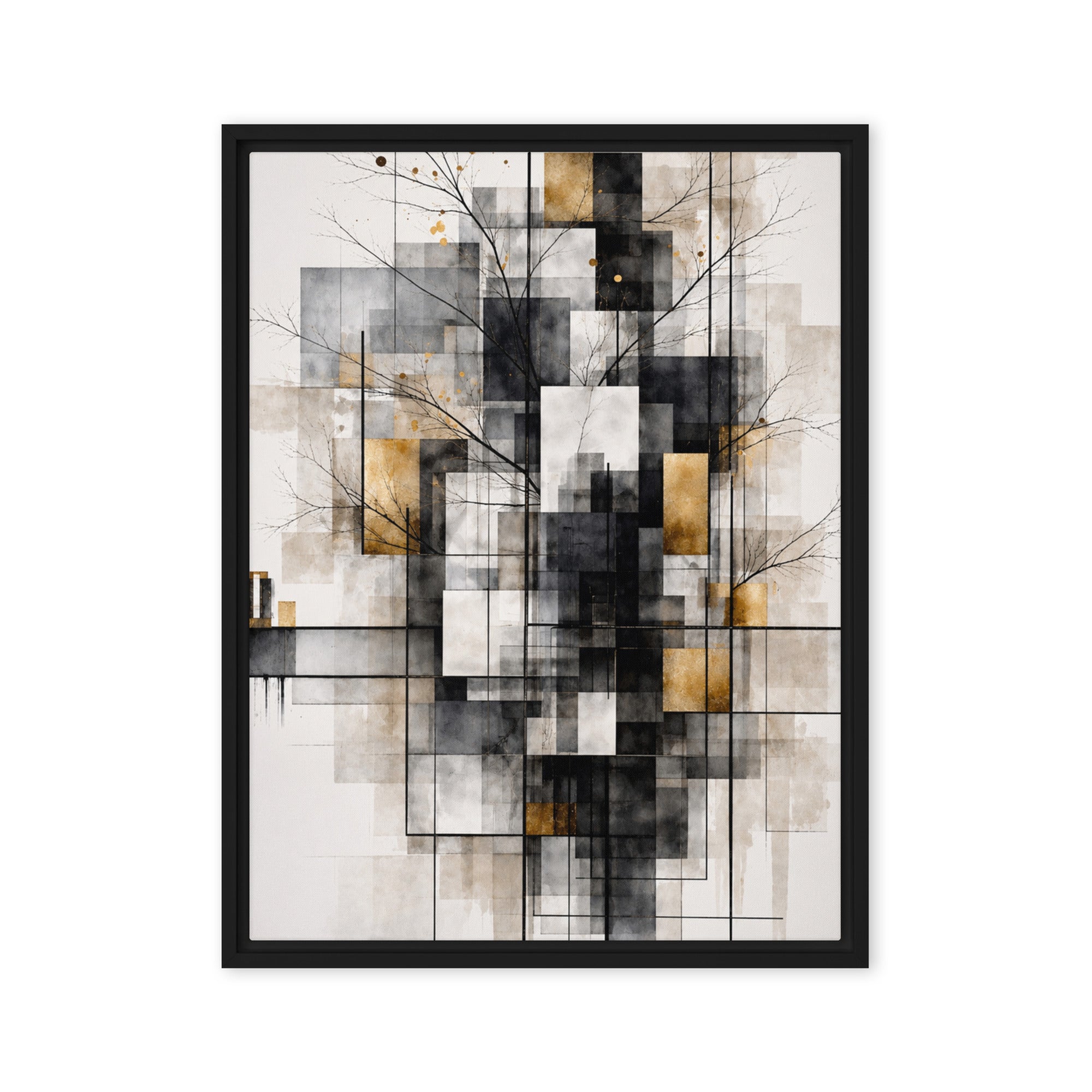 Avect framed canvas print wall display image in white frame, 16 x 20 inch universal size