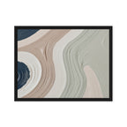 Talus framed canvas artwork with angular rock-like forms and deep charcoal contrasts, shown on white.