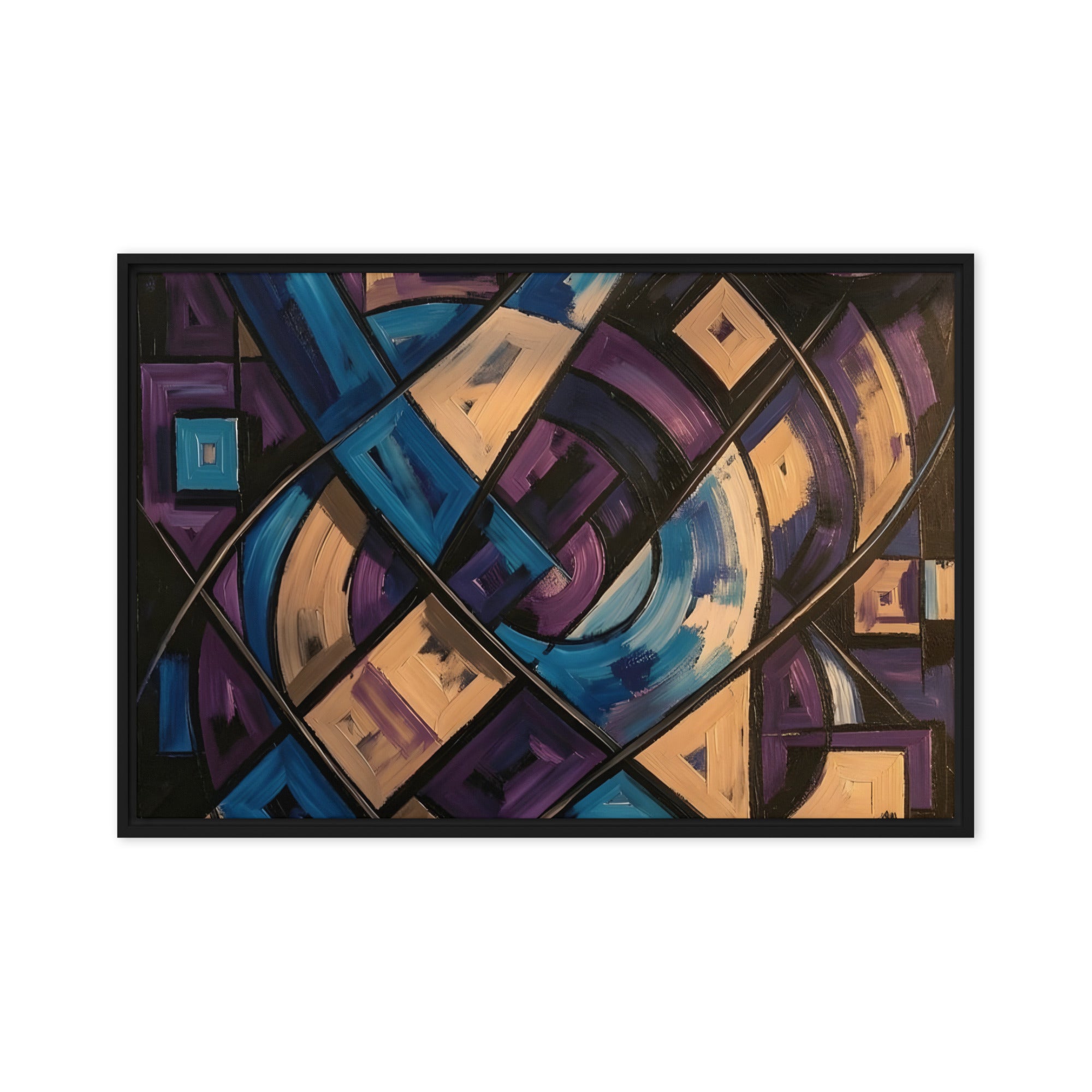 Relic framed canvas print shown in front view in white frame, 20 x 30 inch large size