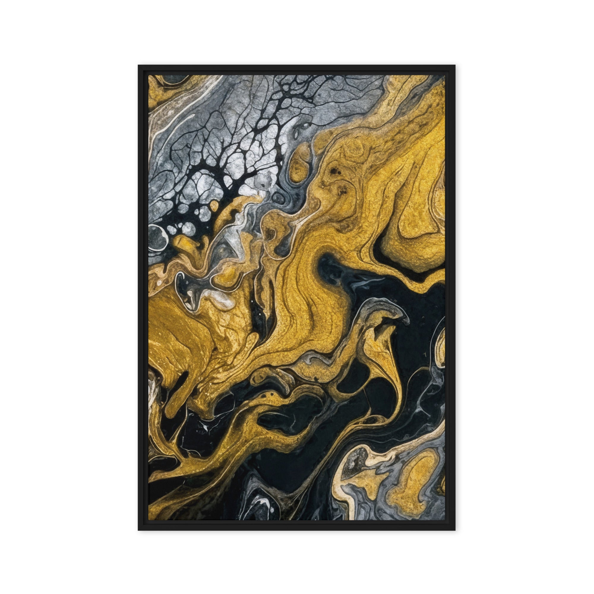 Aurum framed canvas 3 wall display image in brown frame, 24 x 36 inch statement piece