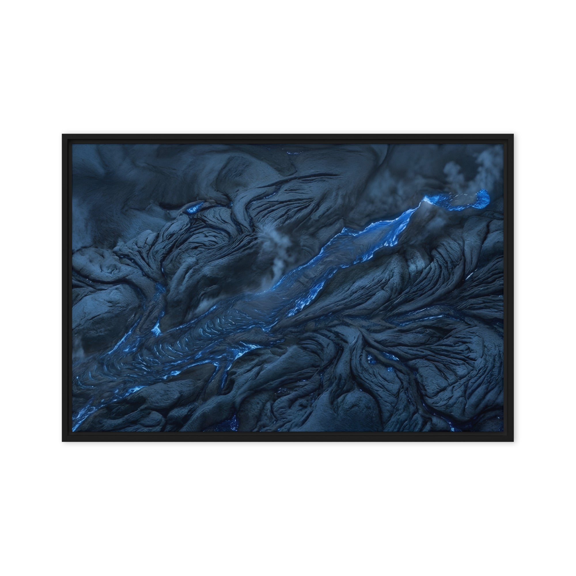Vent framed canvas print with product details shown in white frame, 24 x 32 inch large size