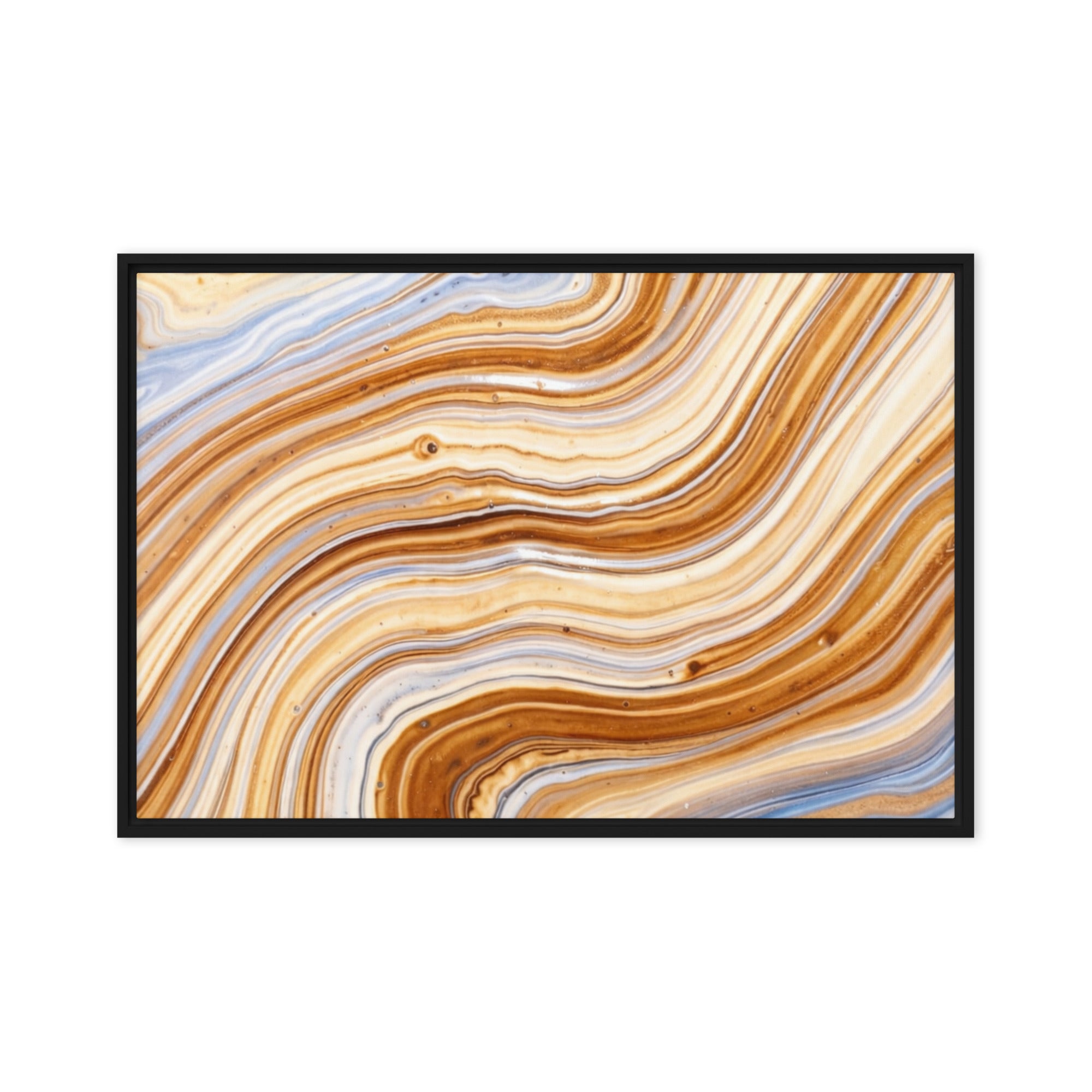 Dune framed canvas print shown in front view in black frame, 8 x 10 inch universal size