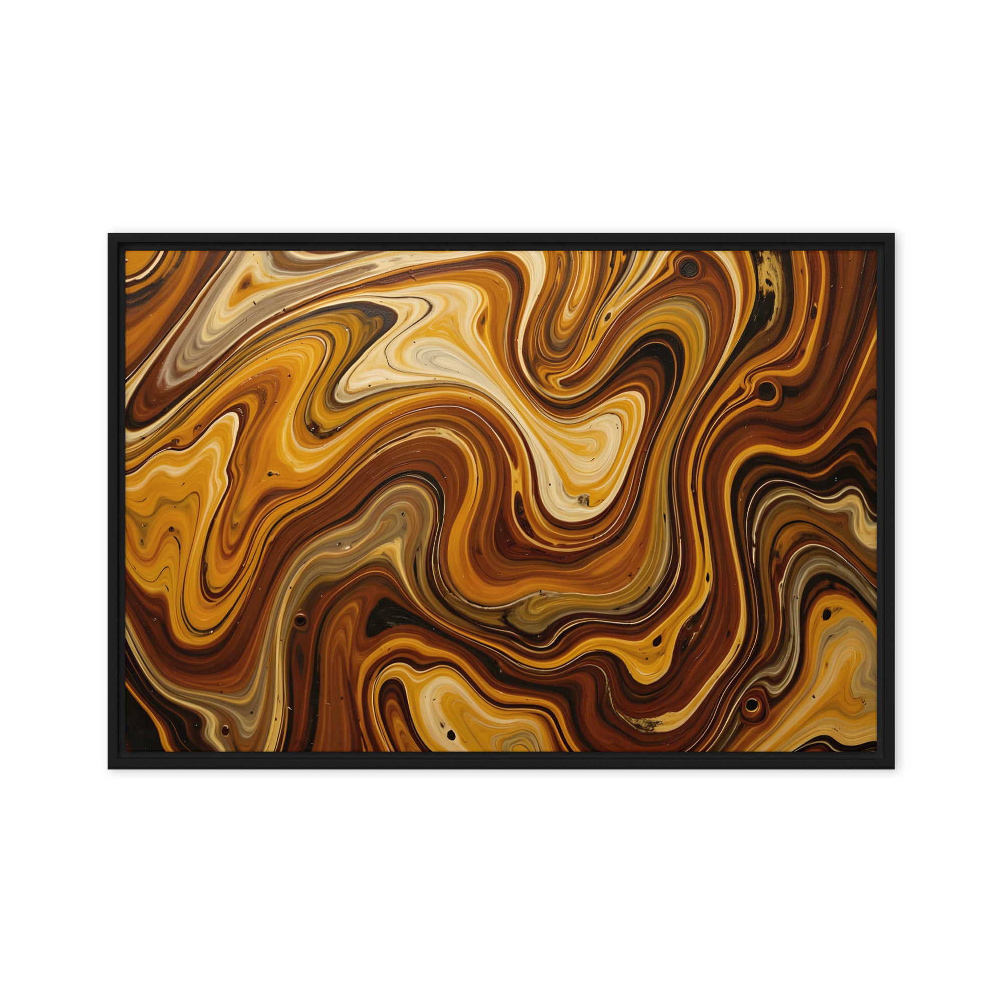 Molten Earth framed canvas print image for product listing in white frame, 20 x 30 inch large size