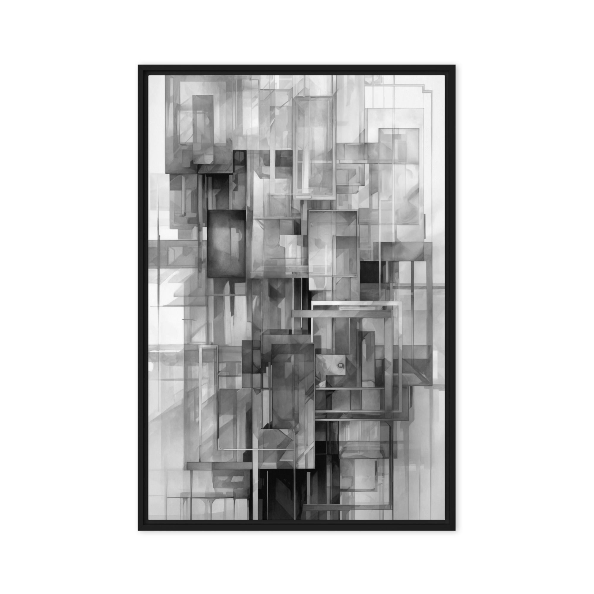 Yesterday wall art product image as a framed canvas print in black frame, 18 x 24 inch large size