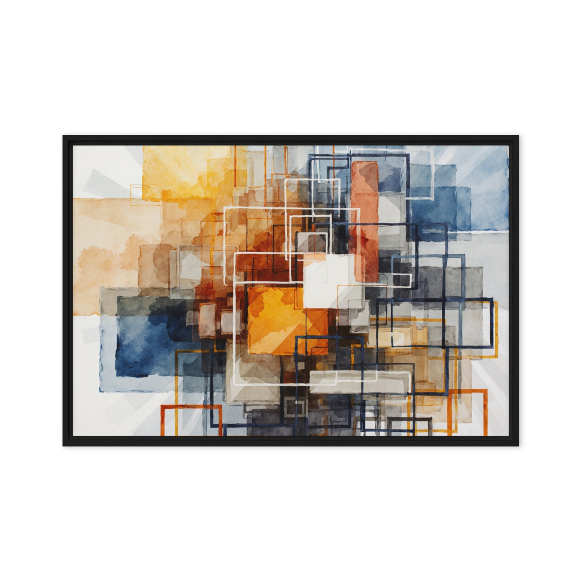 Plinth framed canvas print image for product listing in white frame, 20 x 30 inch large size