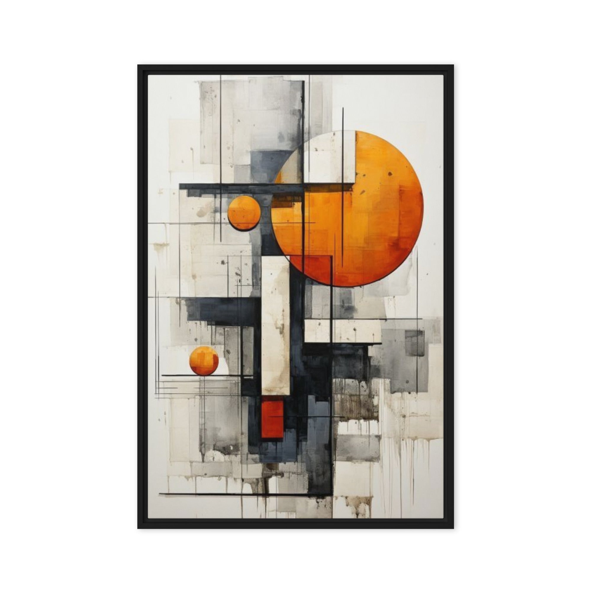 Grille framed canvas print front-facing product image in white frame, 18 x 24 inch large size
