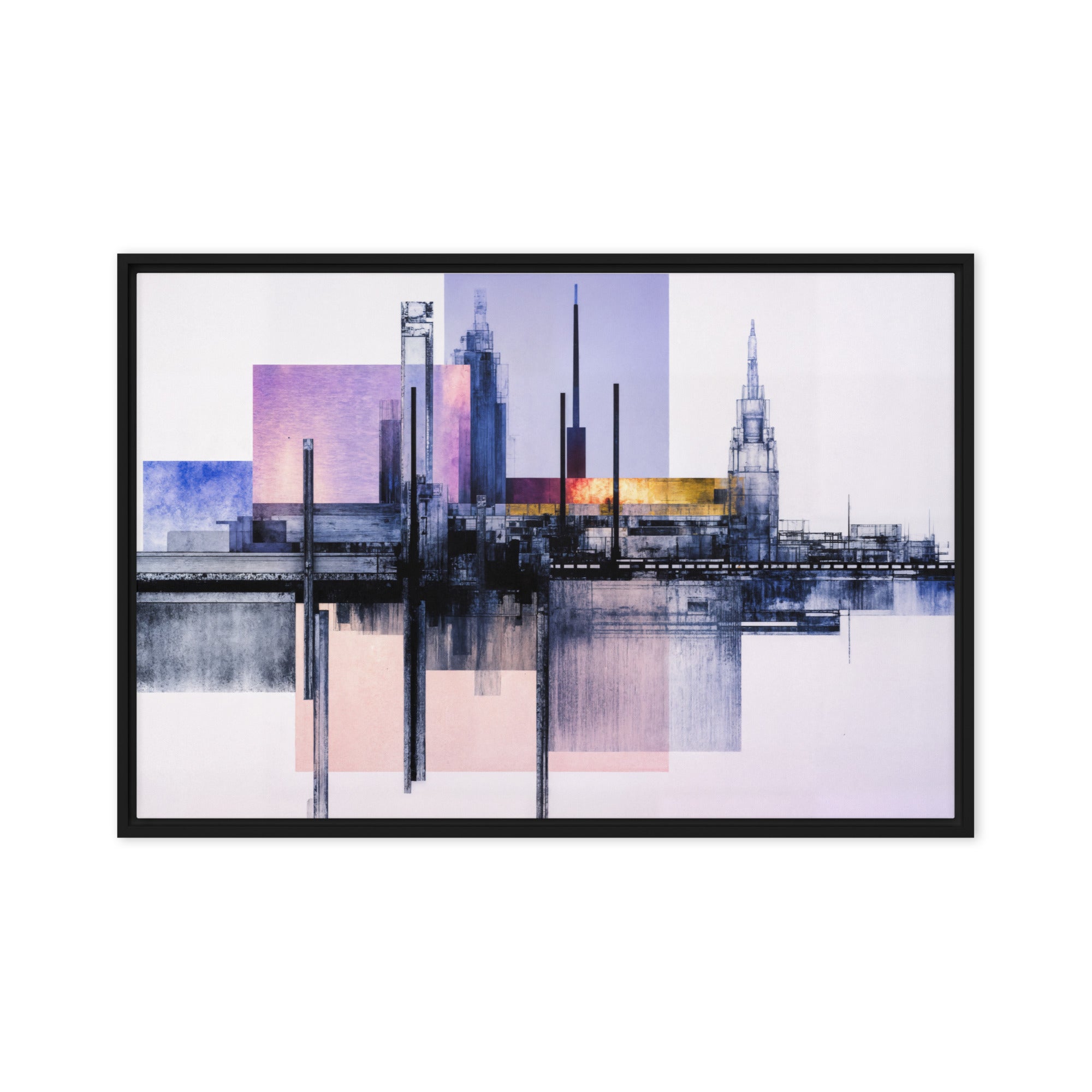 Escapes framed canvas print image for product listing in white frame, 20 x 30 inch large size
