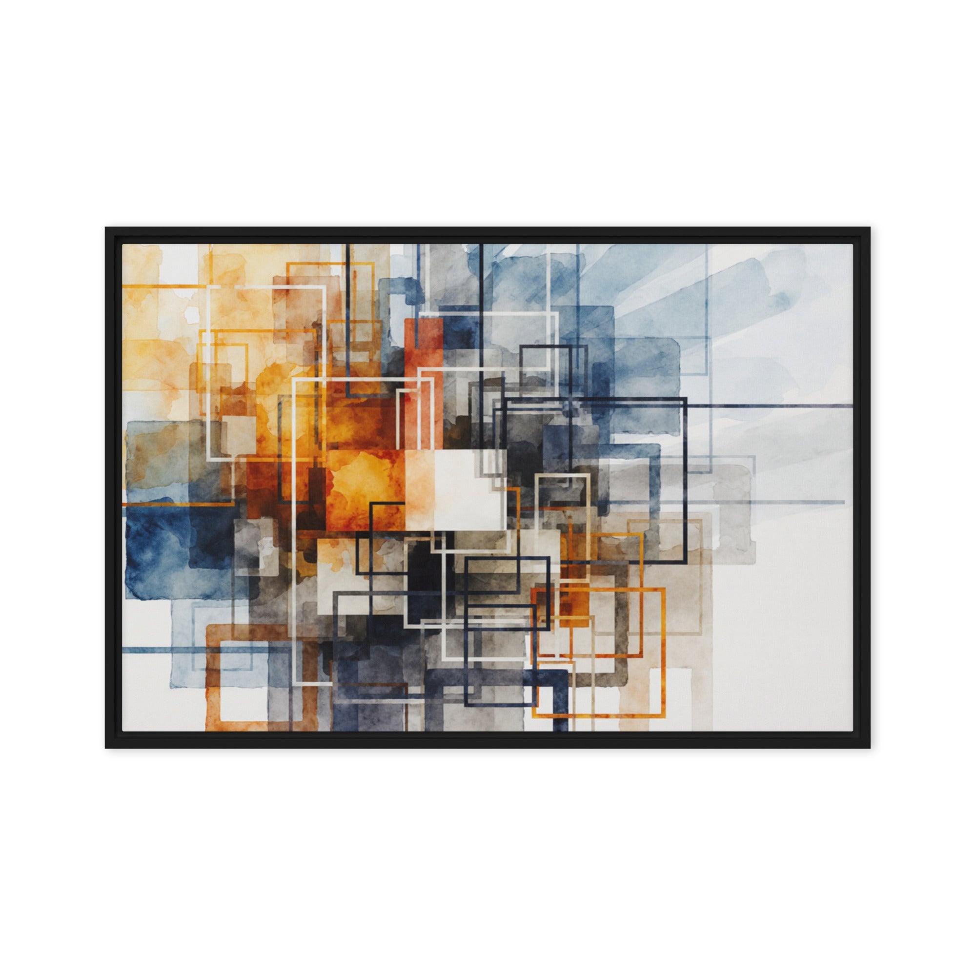 Tessera framed canvas print image for product listing in white frame, 20 x 30 inch large size
