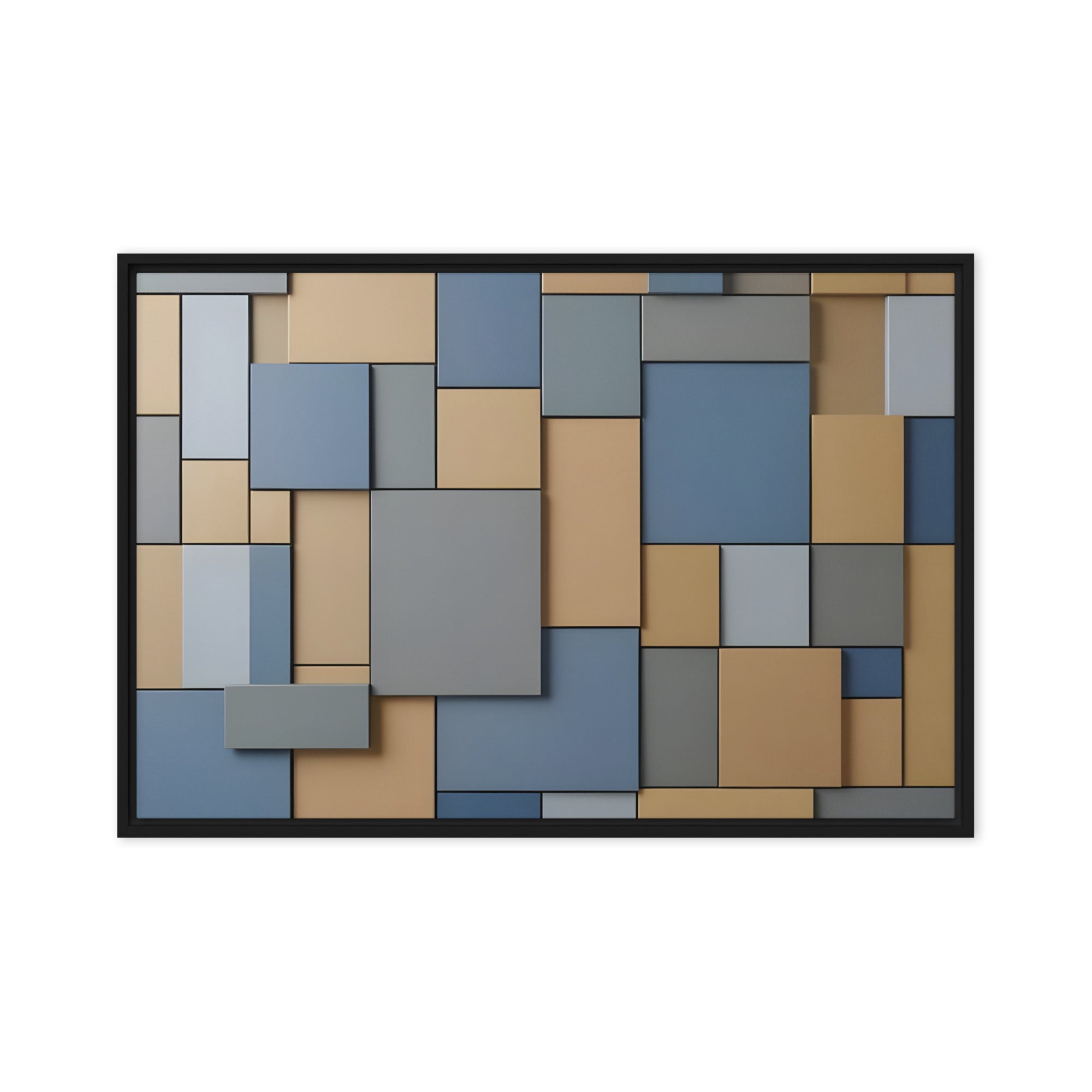 Agate framed canvas print with product details shown in white frame, 24 x 32 inch large size