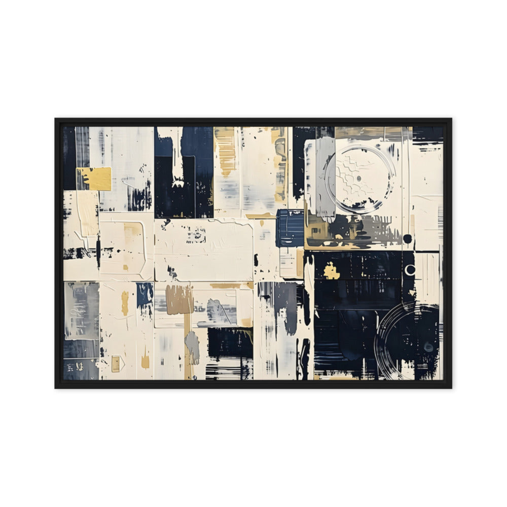 Printful official Framed Canvas mockup - Black / 24″×36″