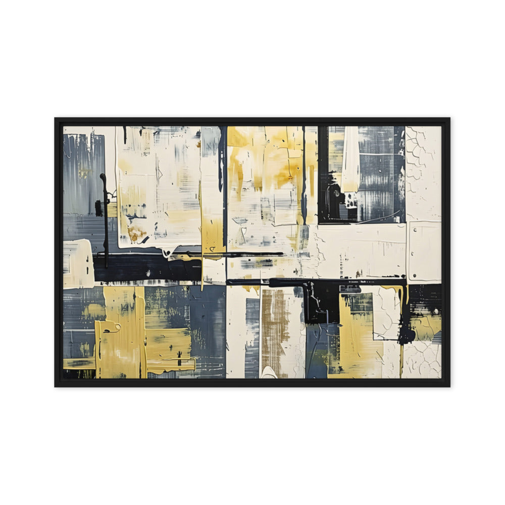 Printful official Framed Canvas mockup - Black / 24″×36″
