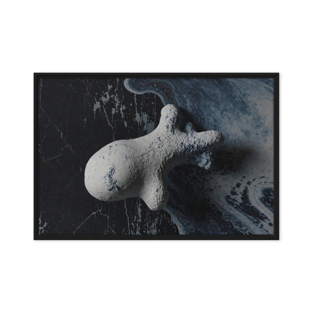 ASTEROID — Framed Canvas, Black, 24×36
