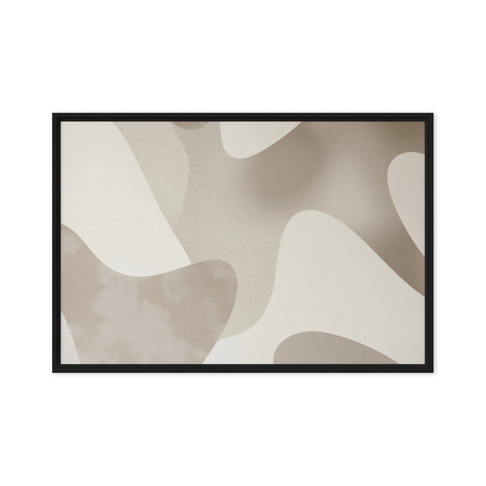 JACQUARD — Framed Canvas, Black, 24×36