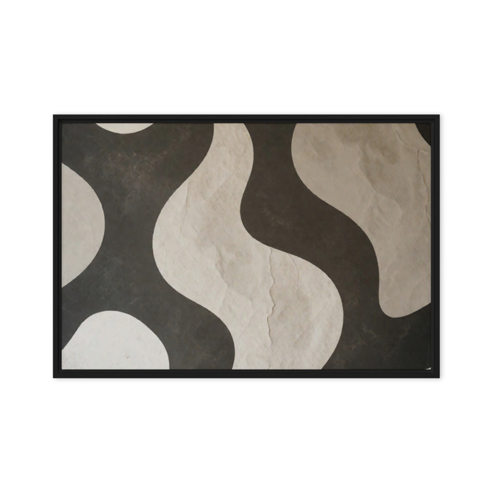 TWILL — Framed Canvas, Black, 24×36