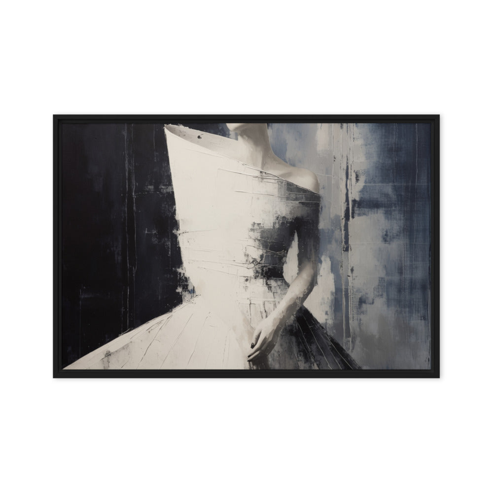FIGURE — Framed Canvas, Black, 24×36