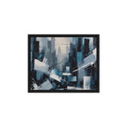 Zephyr wall art product image as a framed canvas skyline in black frame, 12 x 16 inch universal size