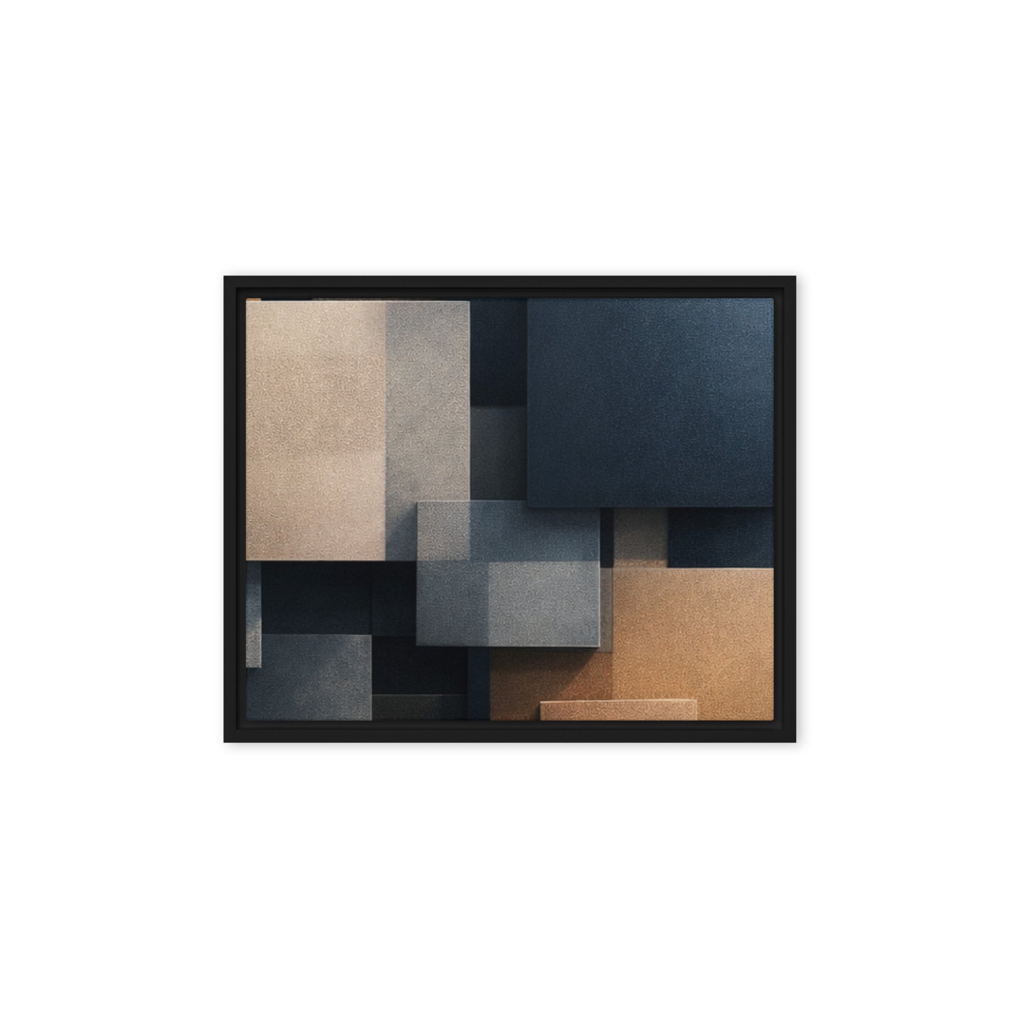 Monolith framed canvas print shown in front view in black frame, 8 x 10 inch universal size