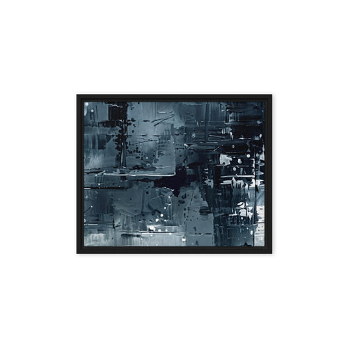 Amidst framed canvas print shown in front view in black frame, 8 x 10 inch universal size
