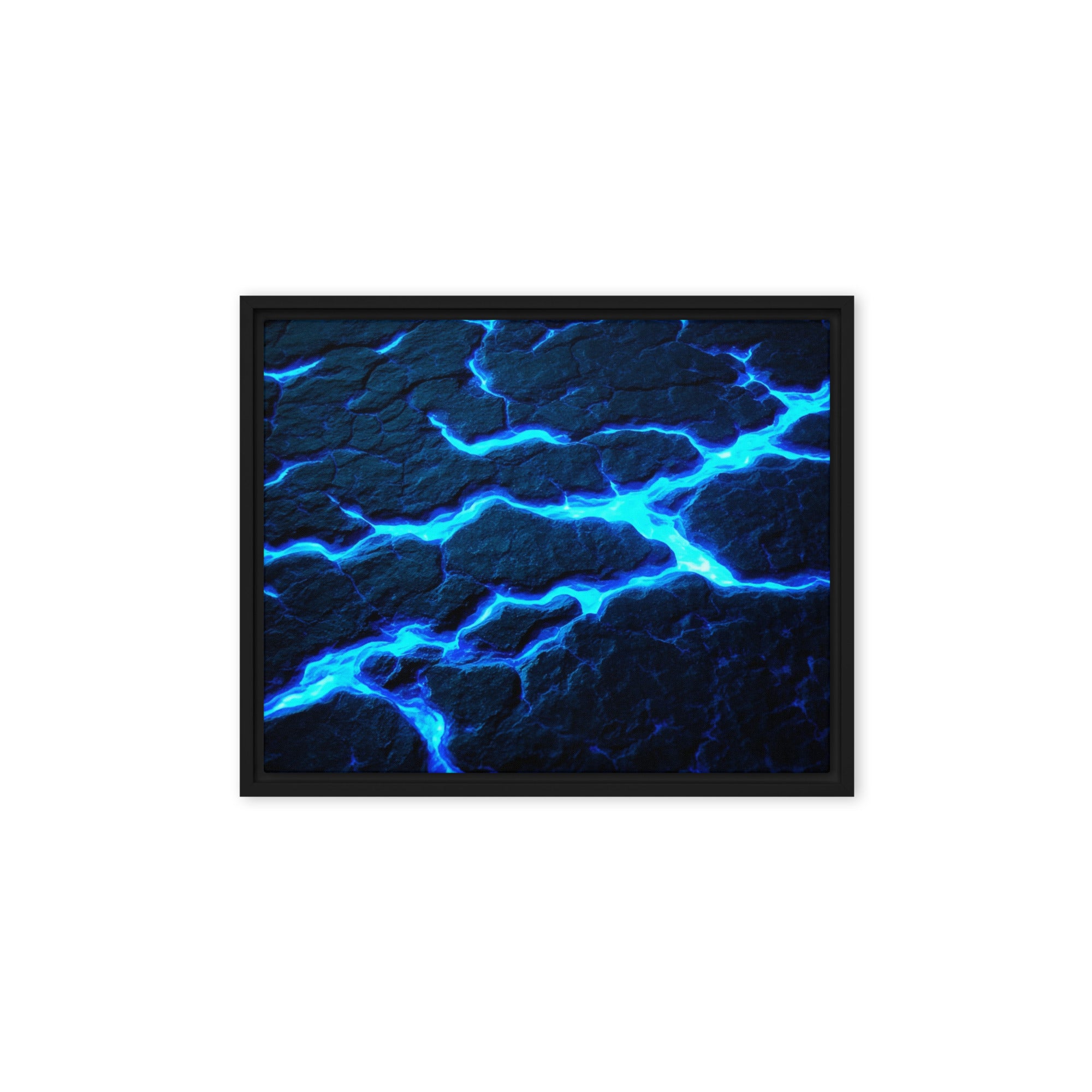 Dacite wall art product image as a framed canvas print in black frame, 9 x 12 inch universal size
