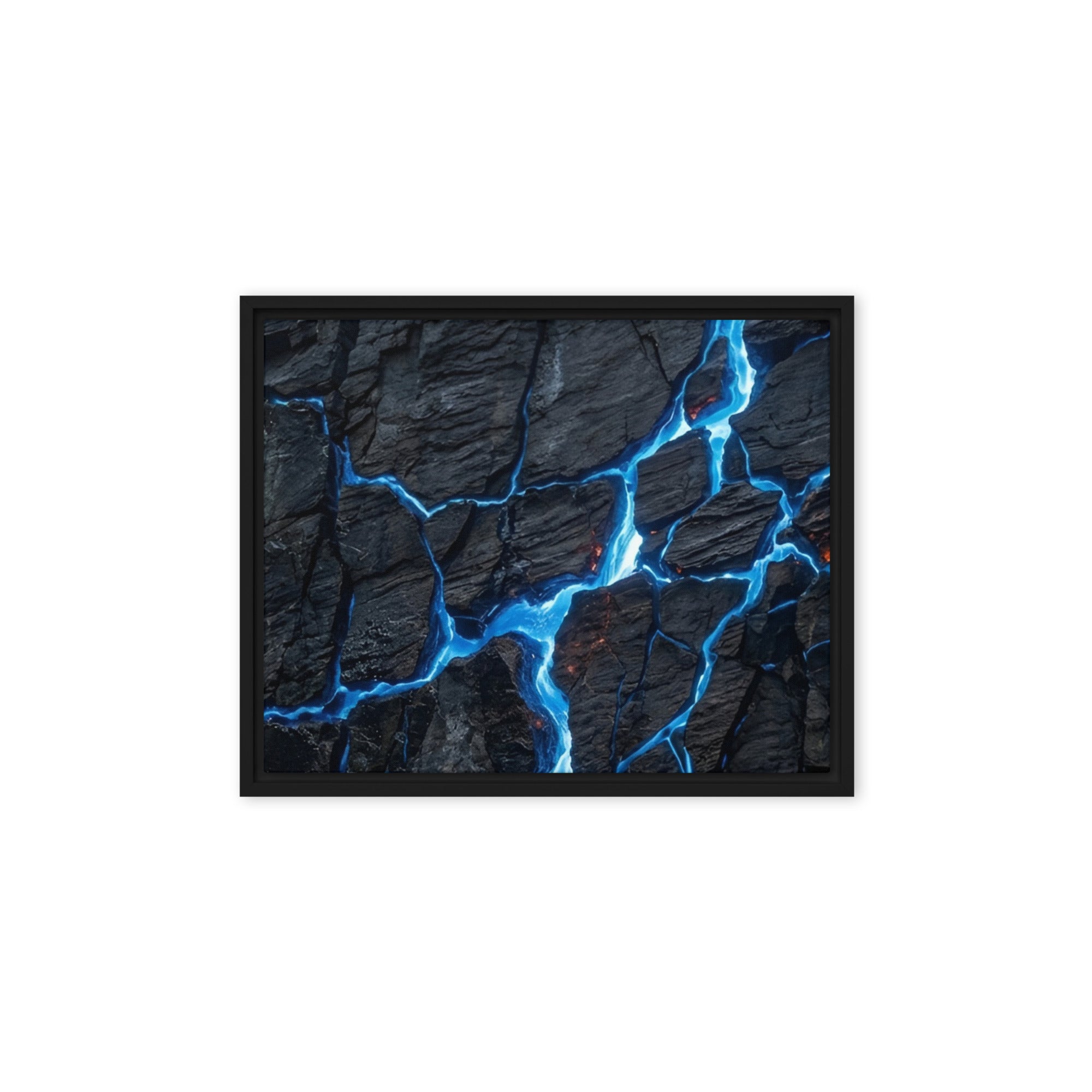 Effusions wall art product image as a framed canvas print in black frame, 9 x 12 inch universal size