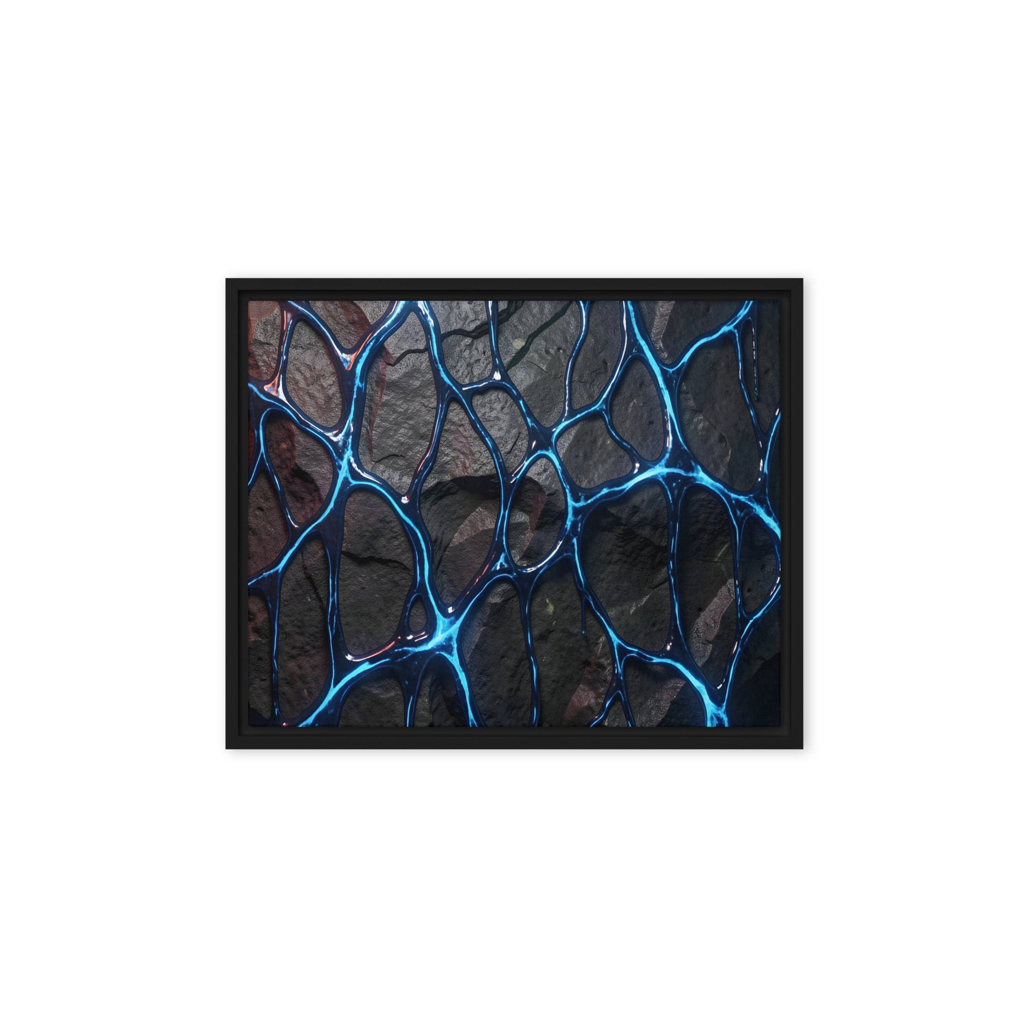 Magmatic wall art product image as a framed canvas print in black frame, 9 x 12 inch universal size