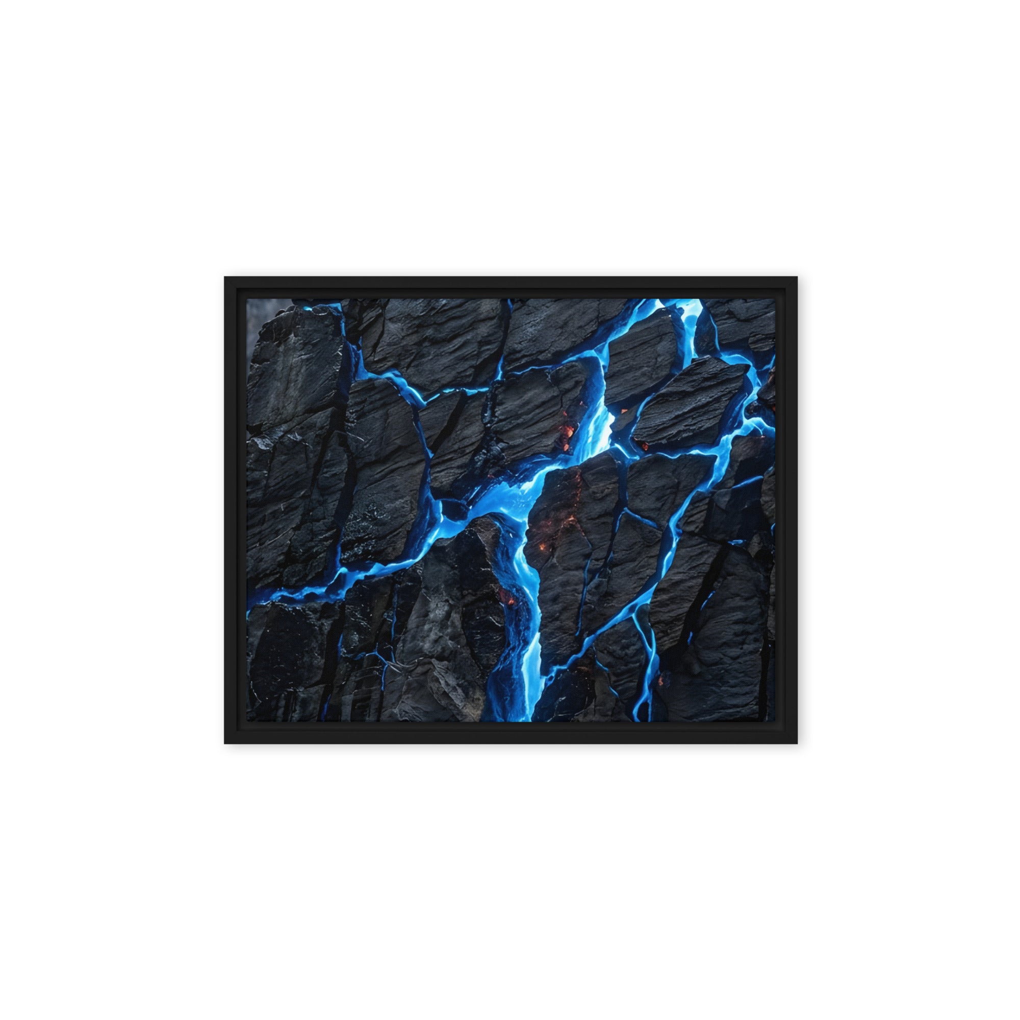 Xenolith framed canvas print front-facing product image in black frame, 11 x 14 inch universal size