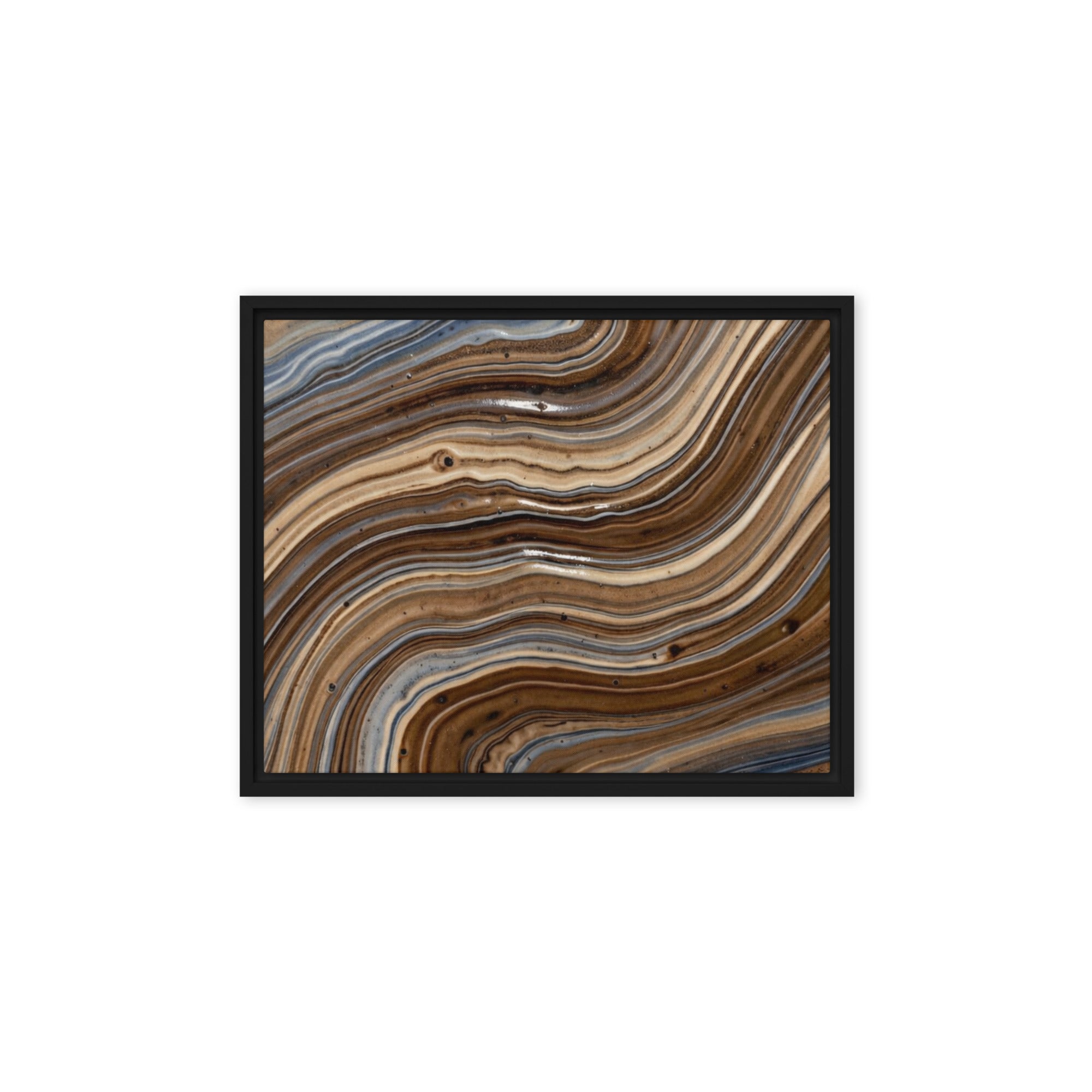 Dunes wall art product image as a framed canvas print in black frame, 9 x 12 inch universal size