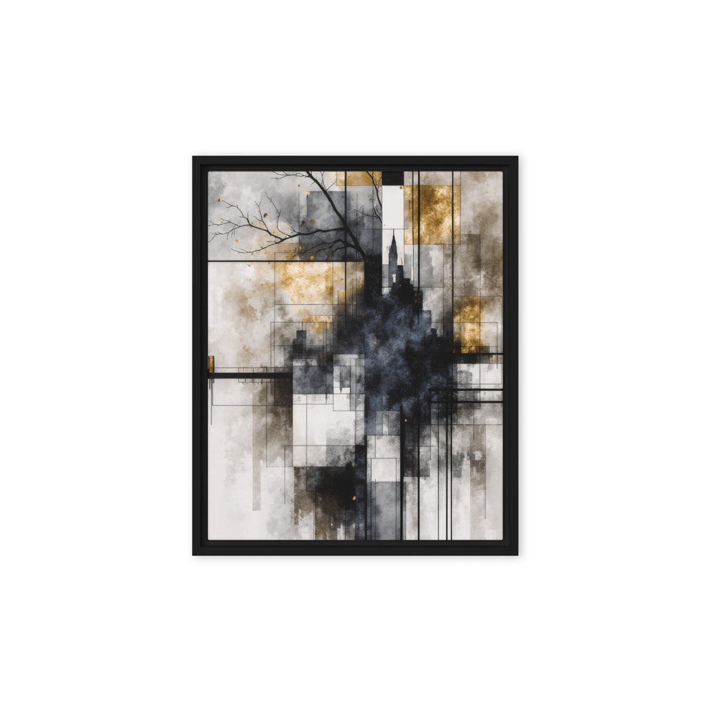 Alchemy framed canvas print front-facing product image in black frame, 11 x 14 inch universal size