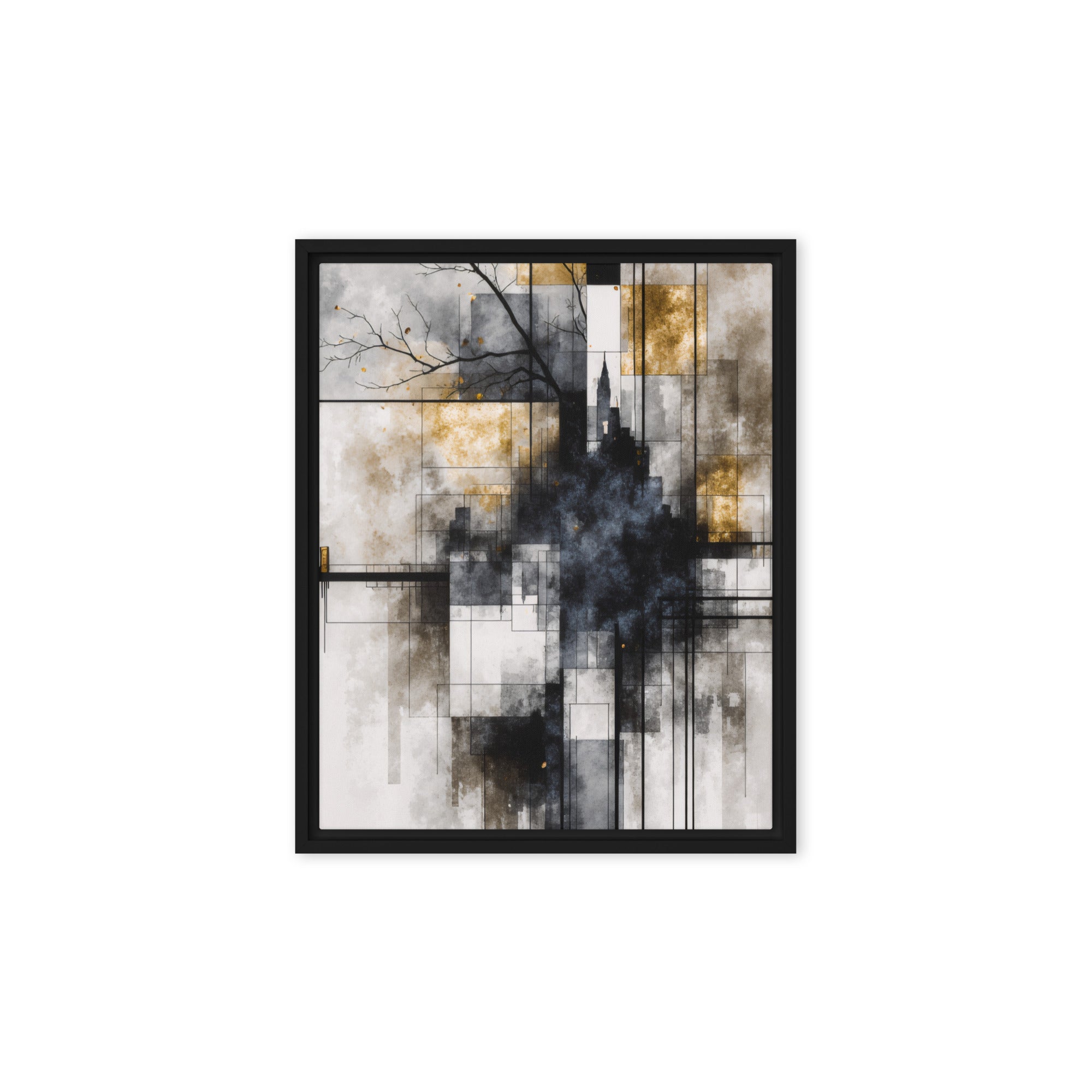 Alchemy framed canvas print front-facing product image in black frame, 11 x 14 inch universal size