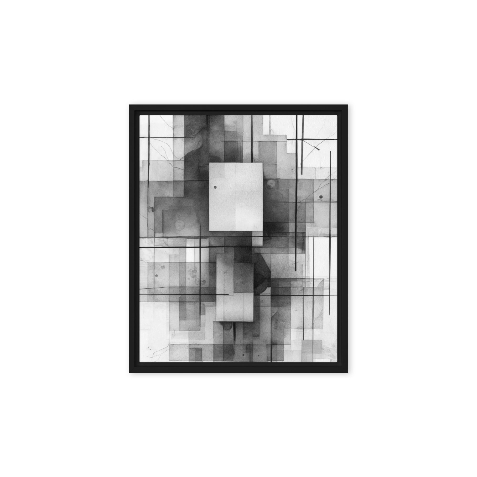 Late wall art product image as a framed canvas print in black frame, 12 x 18 inch universal size
