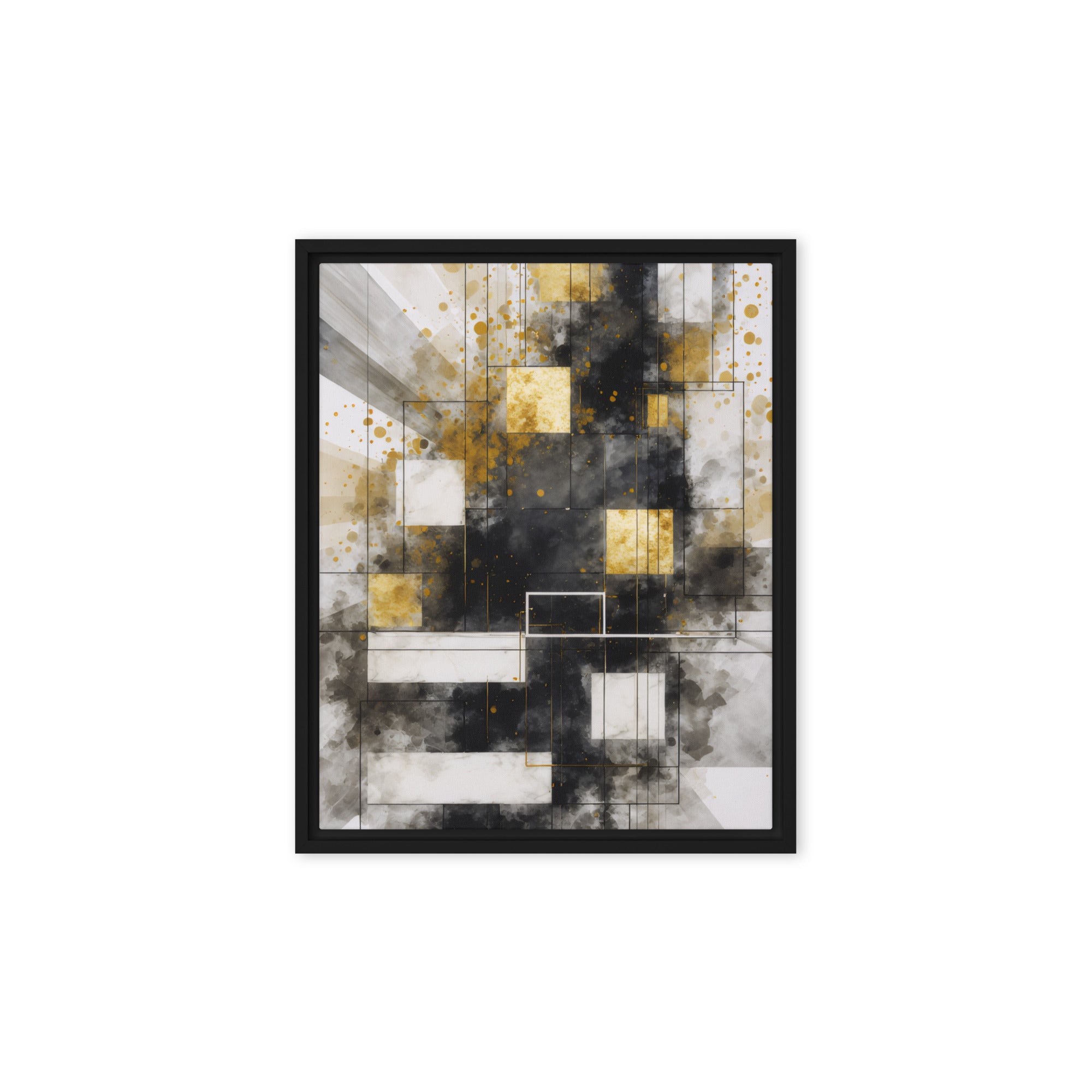 Oriana wall art product image as a framed canvas print in black frame, 9 x 12 inch universal size