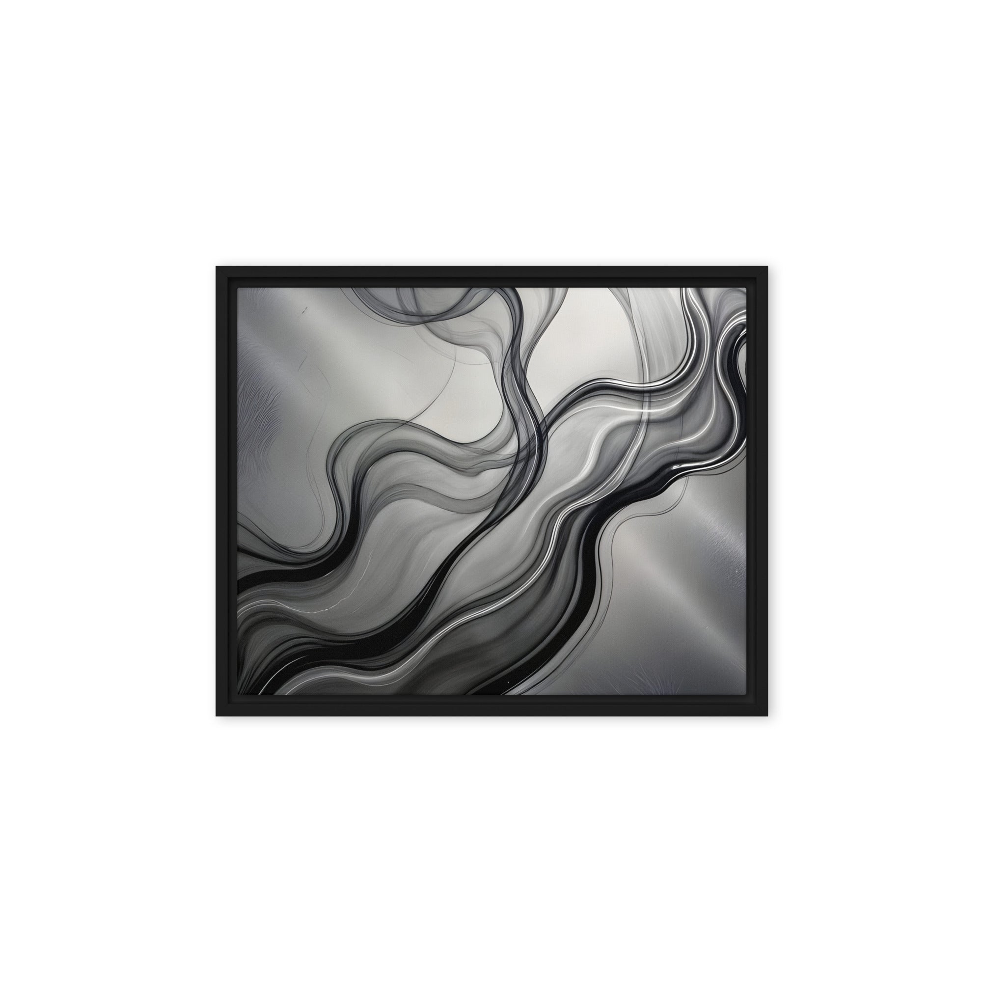 Smoke framed canvas print front-facing product image in black frame, 11 x 14 inch universal size
