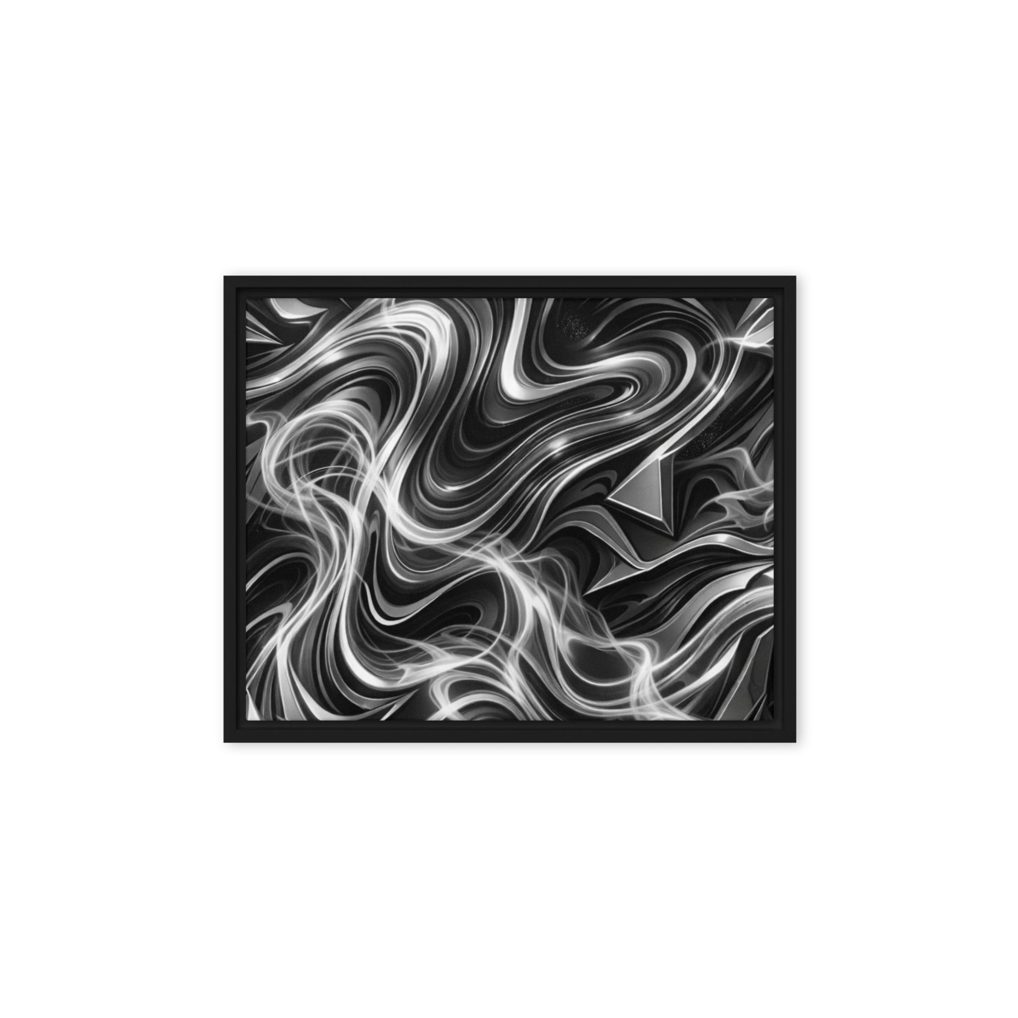 Edge wall art product image as a framed canvas print in black frame, 9 x 12 inch universal size