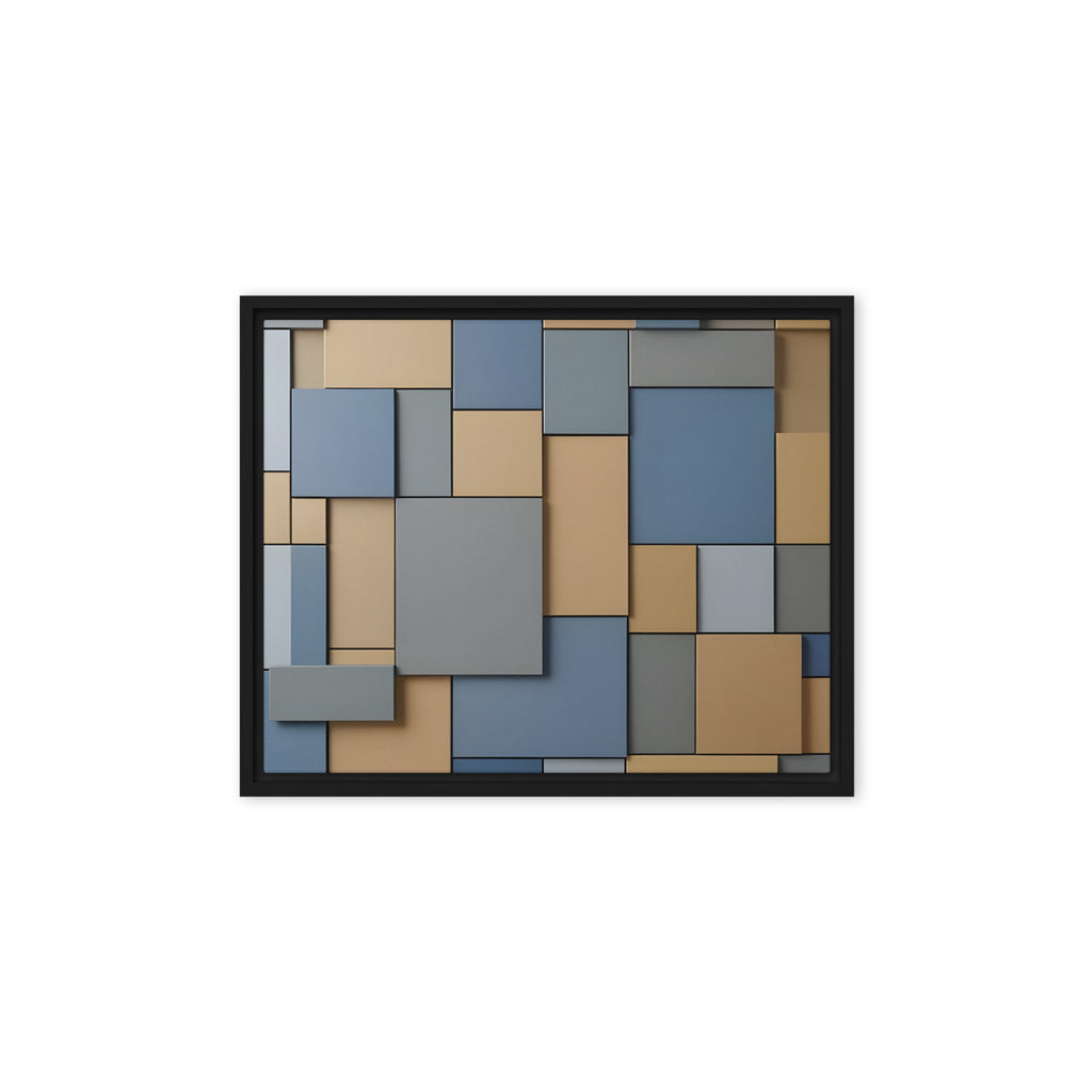 Agate framed canvas print front-facing product image in black frame, 11 x 14 inch universal size
