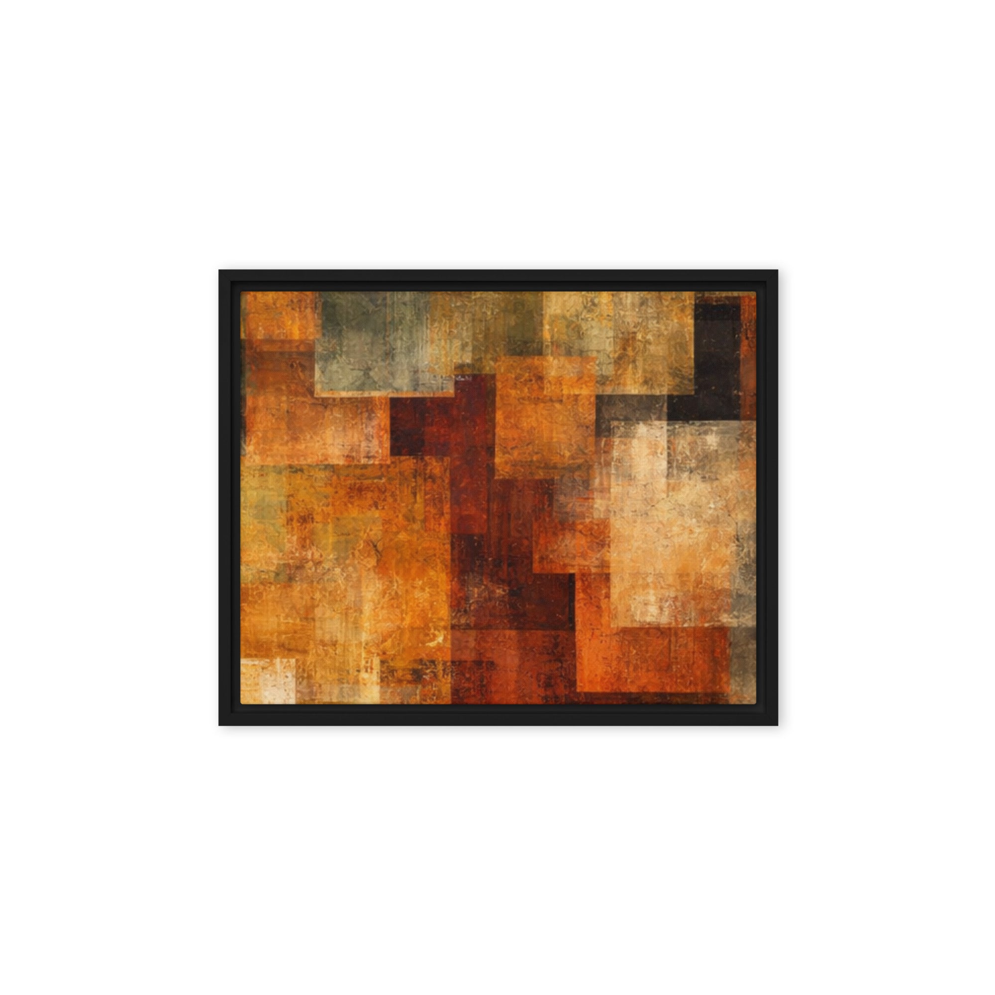 Harvest wall art product image as a framed canvas print in black frame, 9 x 12 inch universal size