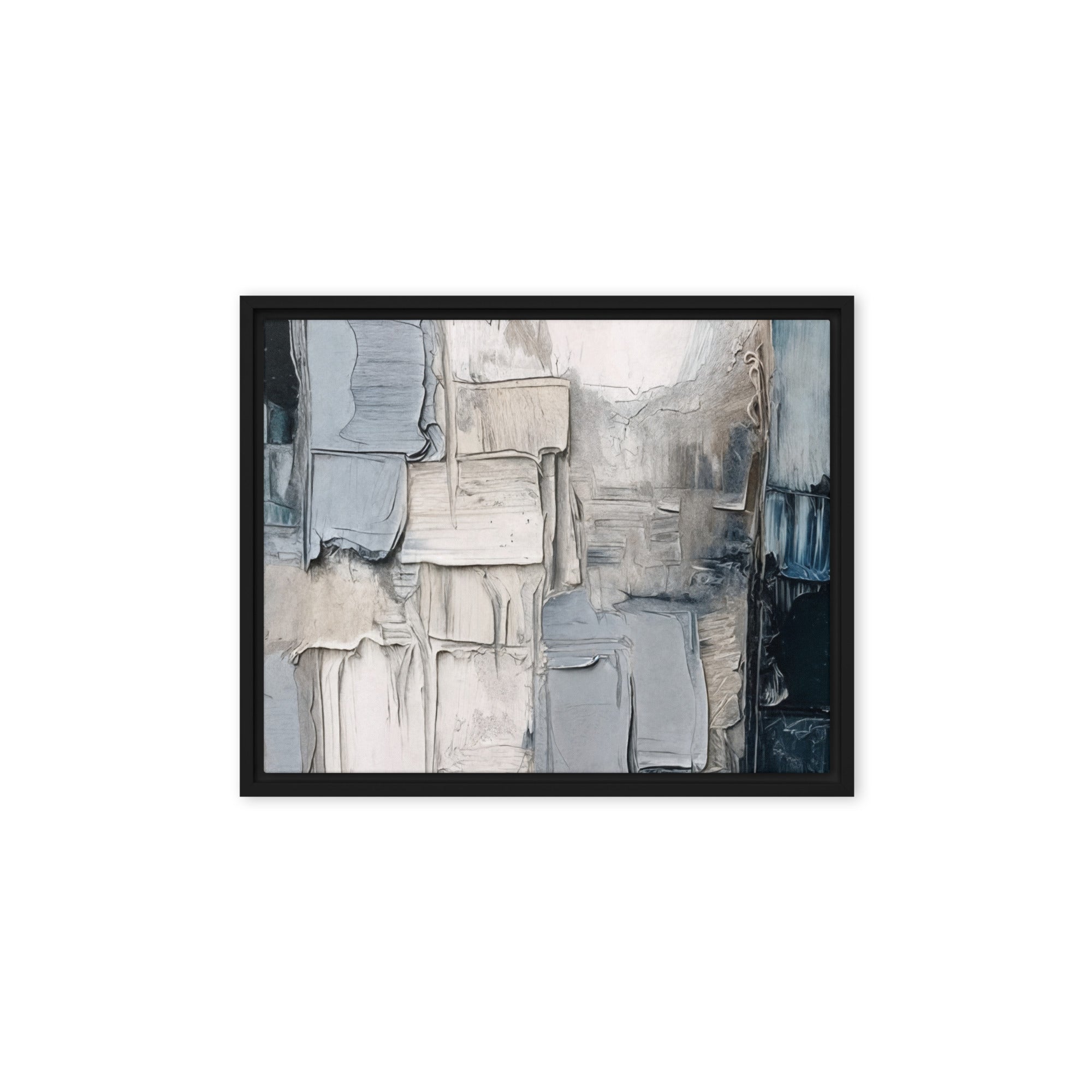 Haze wall art product image as a framed canvas print in black frame, 9 x 12 inch universal size