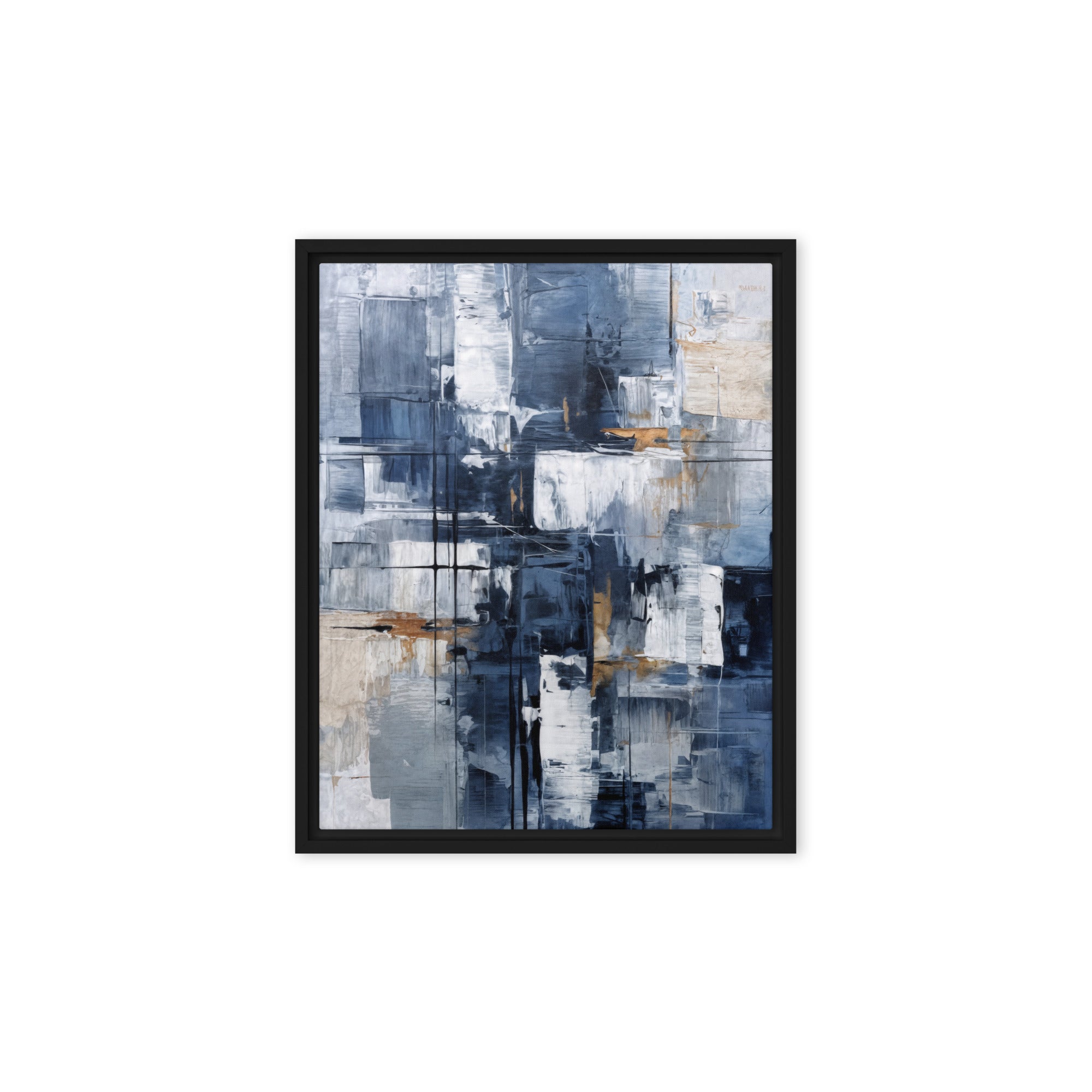 Push wall art product image as a framed canvas print in black frame, 9 x 12 inch universal size