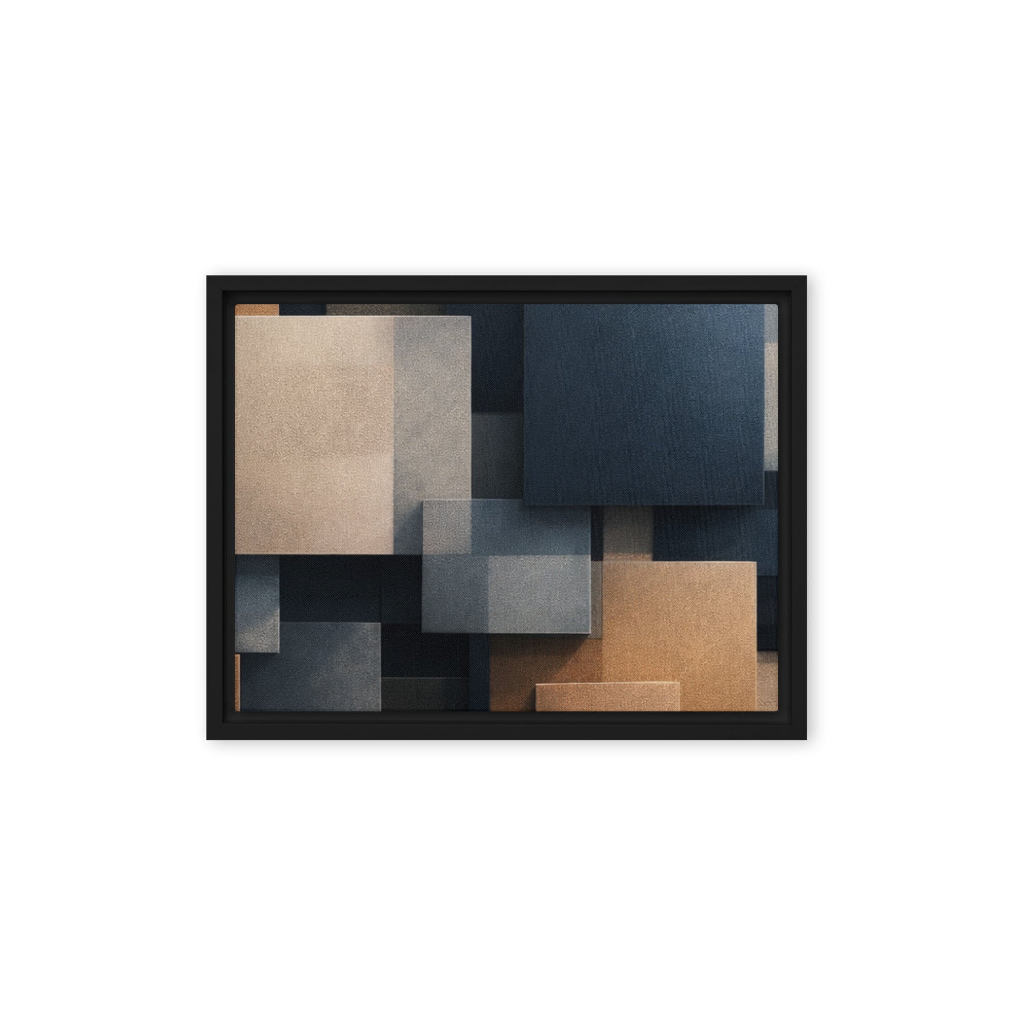 Monolith framed canvas print wall display image in black frame, 12 x 12 inch universal size