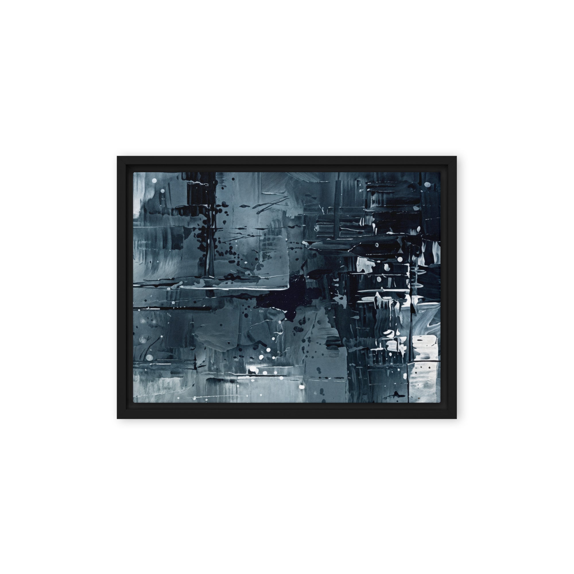 Amidst framed canvas print wall display image in black frame, 12 x 12 inch universal size