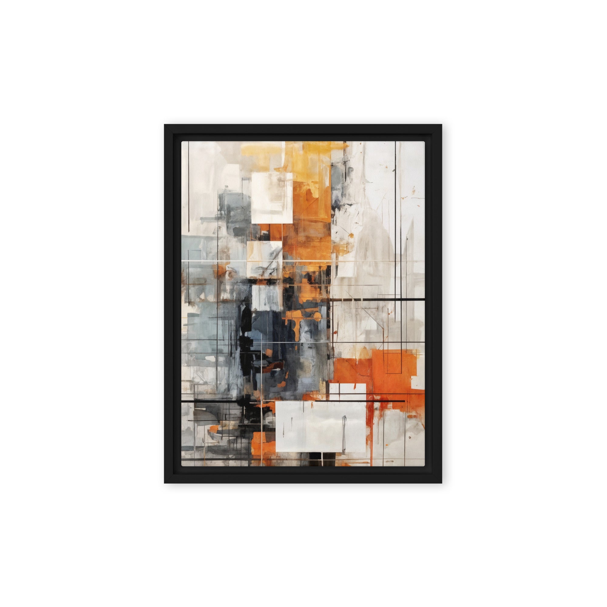 Corrupt framed canvas print wall display image in black frame, 12 x 12 inch universal size