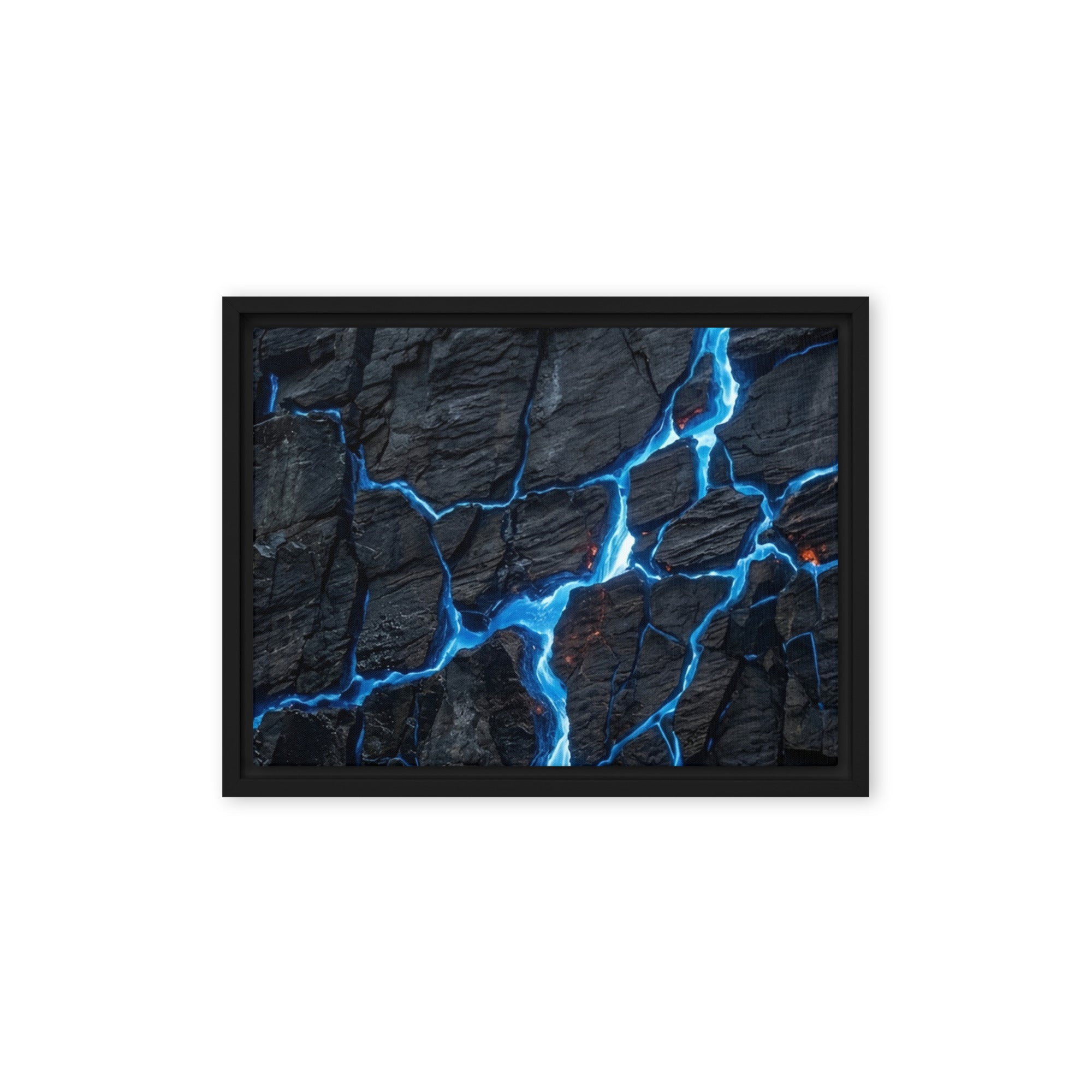 Effusions framed canvas print product mockup in black frame, 12 x 16 inch universal size