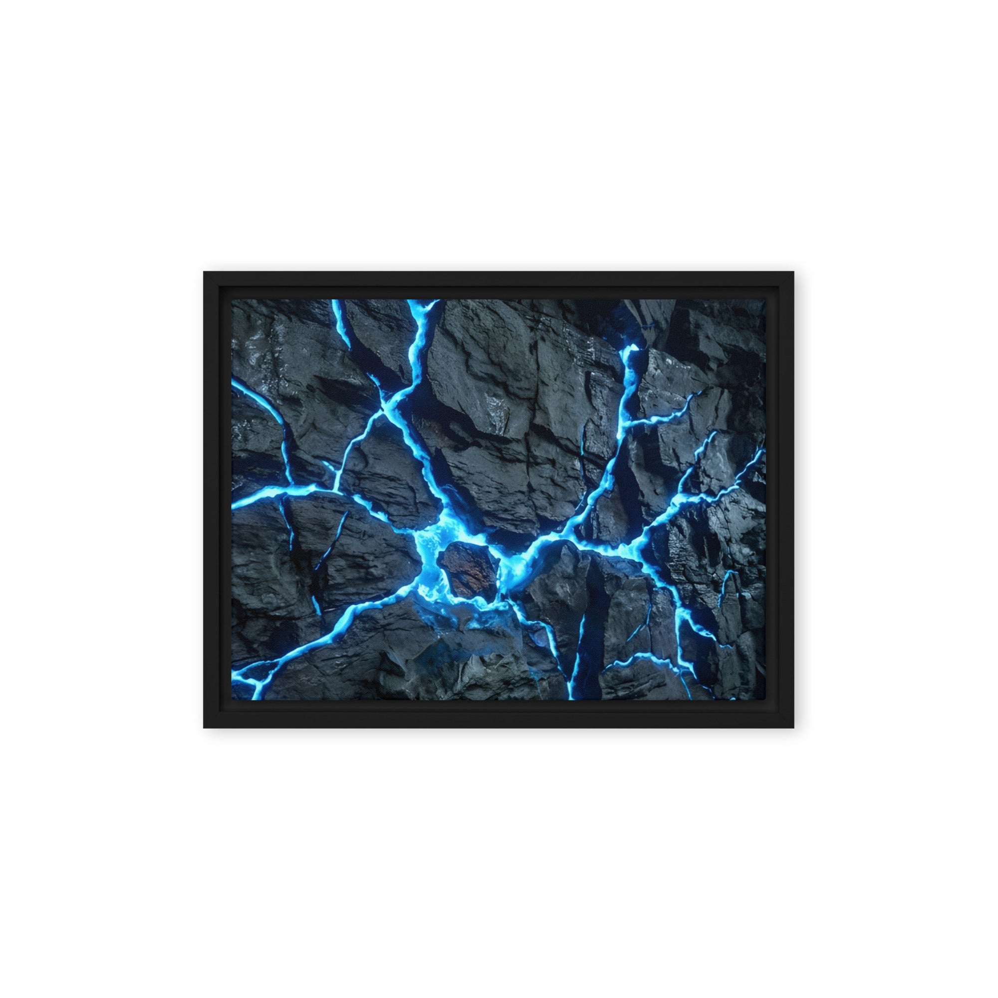 Vesicle framed canvas print product view in black frame, 12 x 18 inch universal size