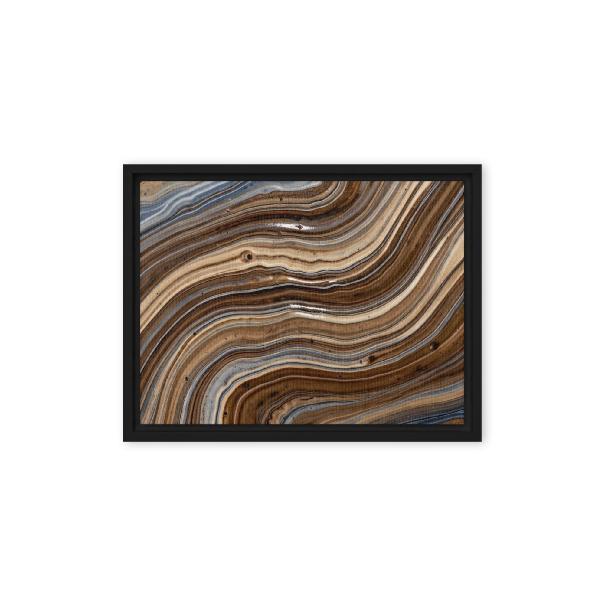 Dunes framed canvas print product mockup in black frame, 12 x 16 inch universal size