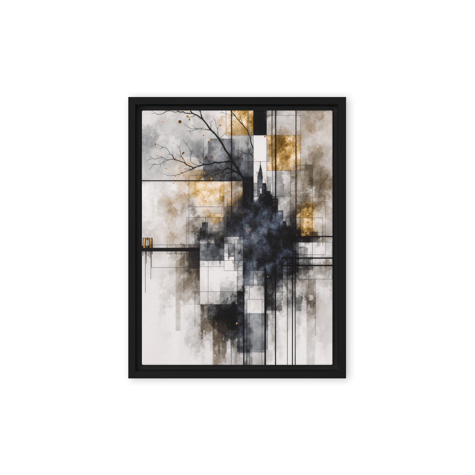 Alchemy framed canvas print product view in black frame, 12 x 18 inch universal size