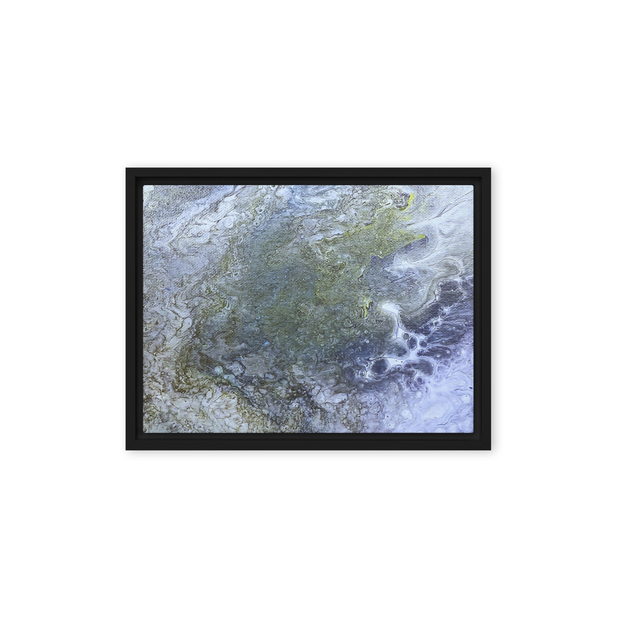 Shallows framed canvas studio series wall display image in black frame, 12 x 12 inch universal size