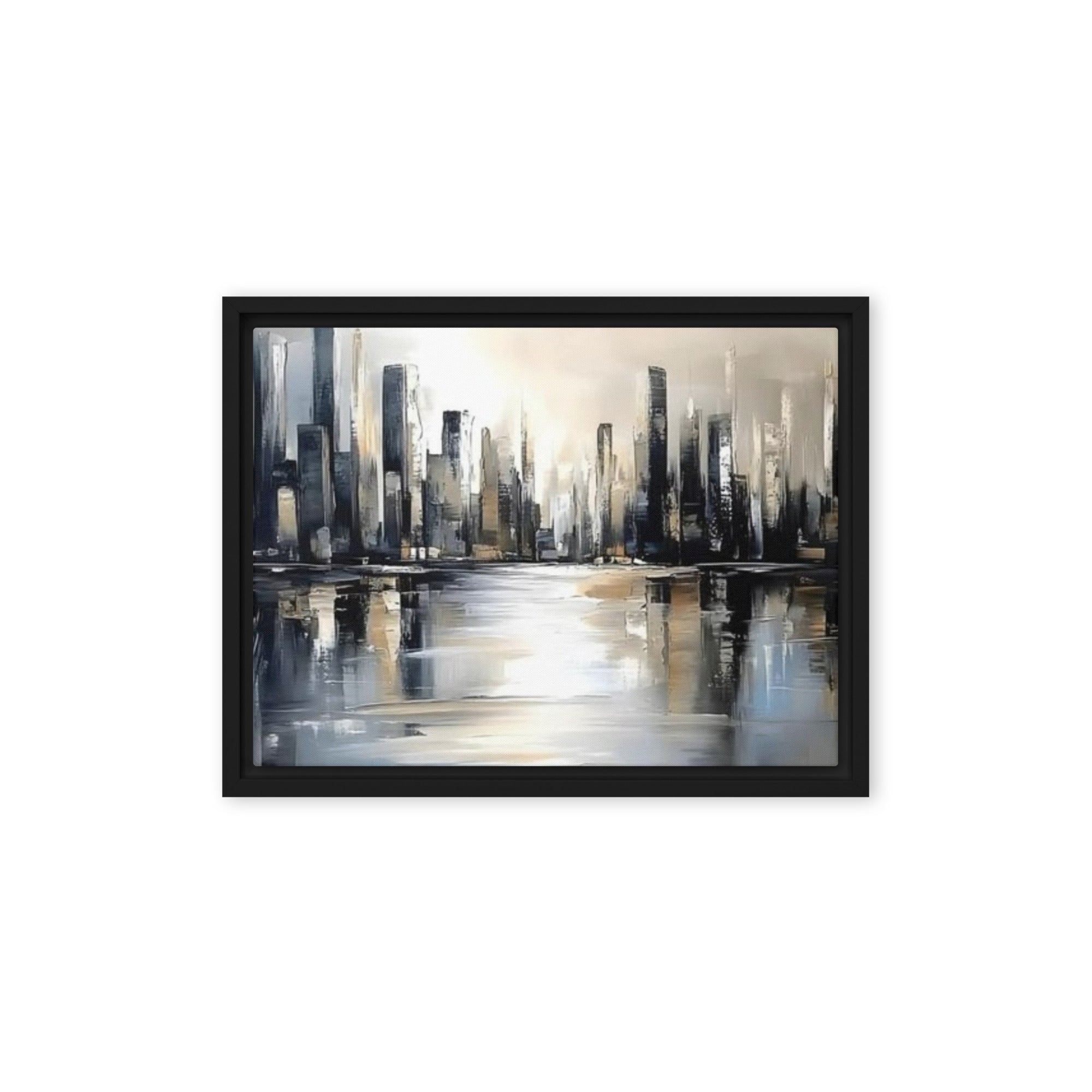 Sharps framed canvas print wall display image in black frame, 12 x 12 inch universal size